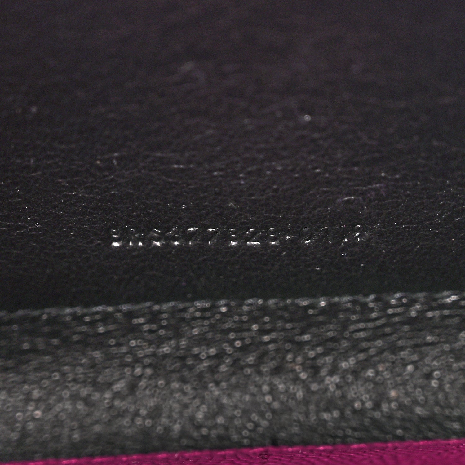 Grain De Poudre Matelasse Chevron Monogram Chain Wallet Dark Grape