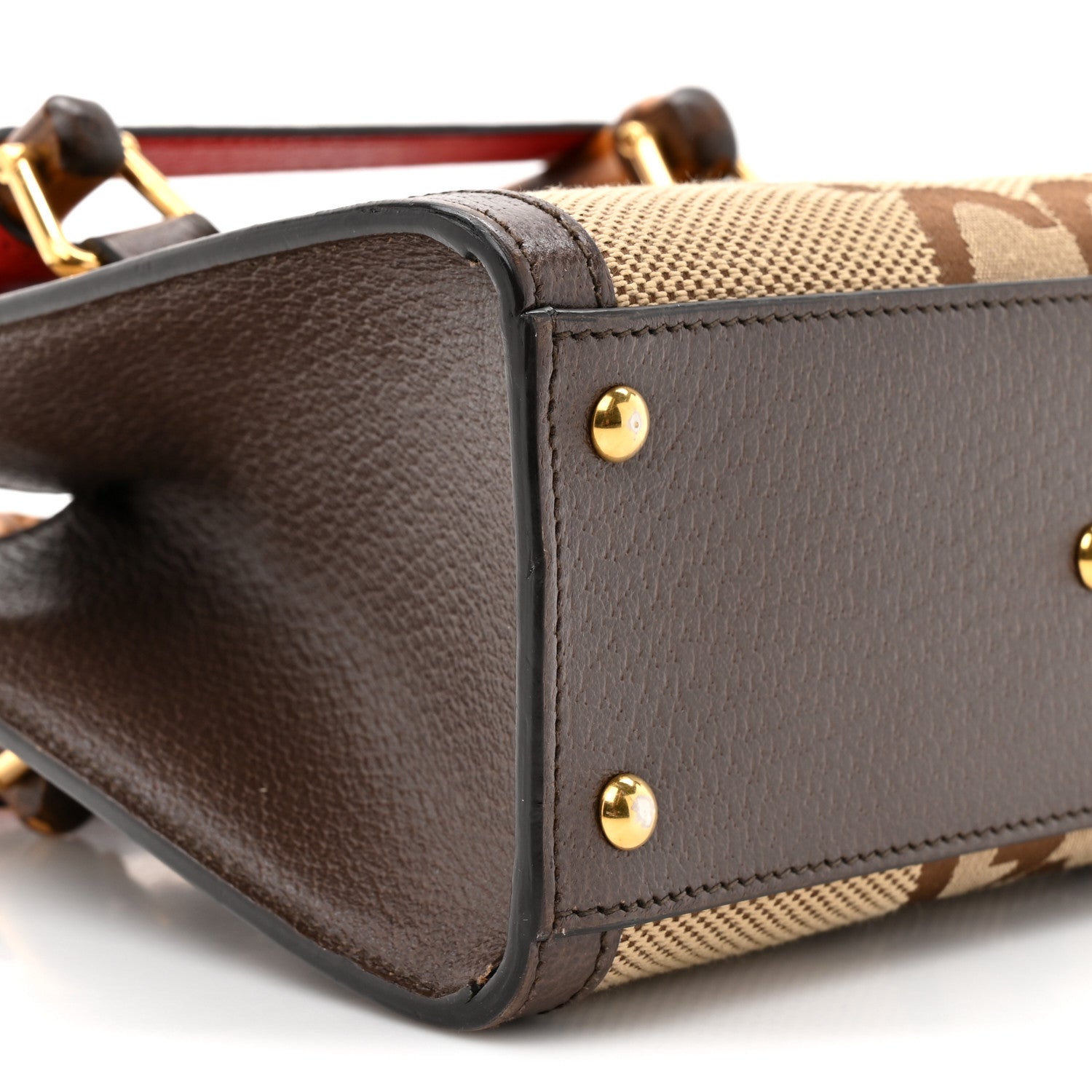 Monogram Jumbo GG Textured Dollar Calfskin Mini Diana Tote Bag Camel Ebony New Acero Pomegranate Red
