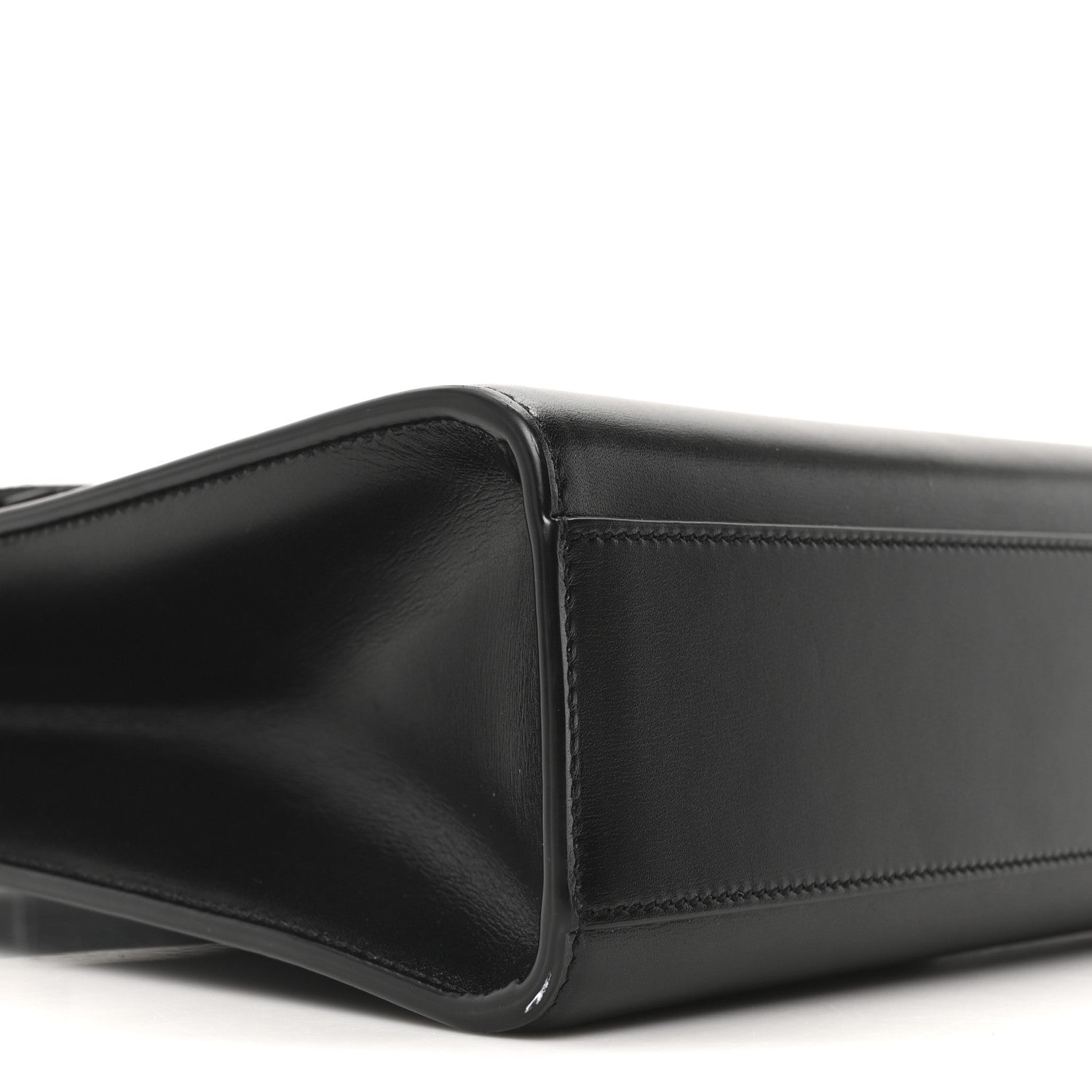 Smooth Calfskin Manhattan Shoulder Bag Black