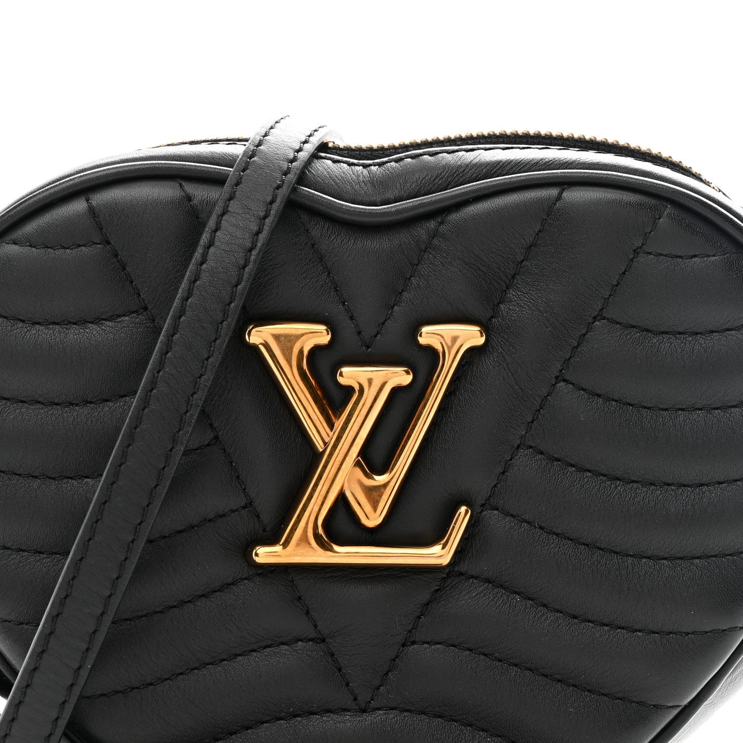 Calfskin New Wave Heart Bag Black