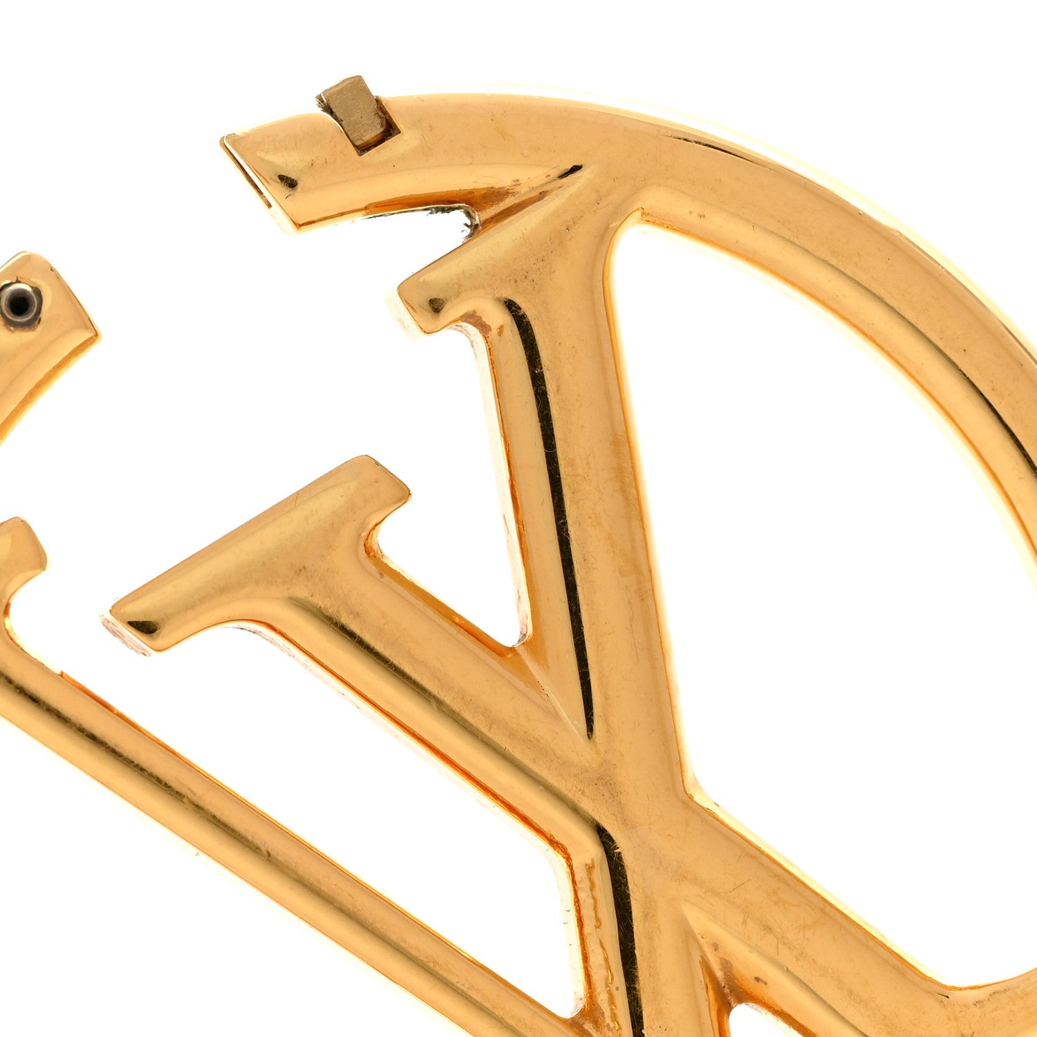 Metal Louise Hoop Earrings Gold