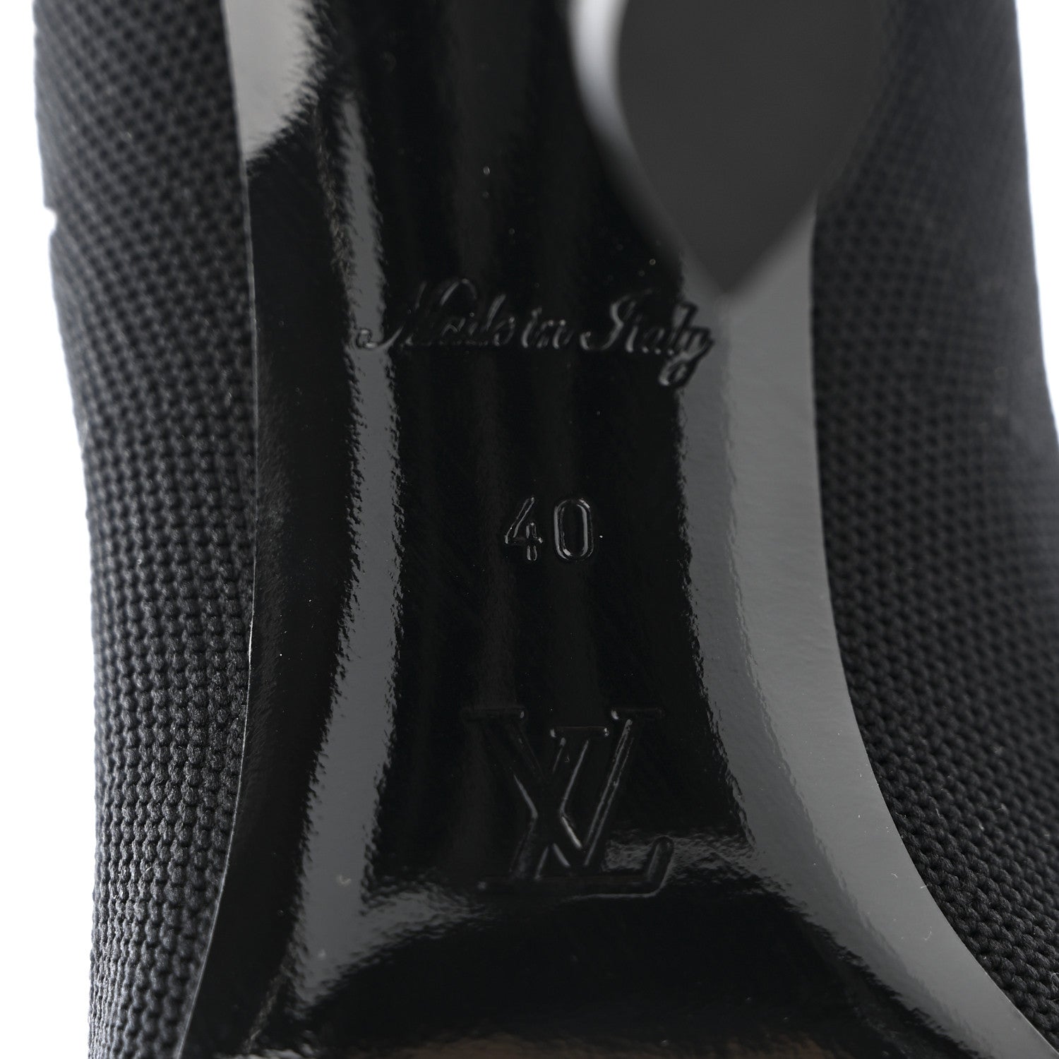 Stretch Fabric Silhouette Ankle Boots 40 Black