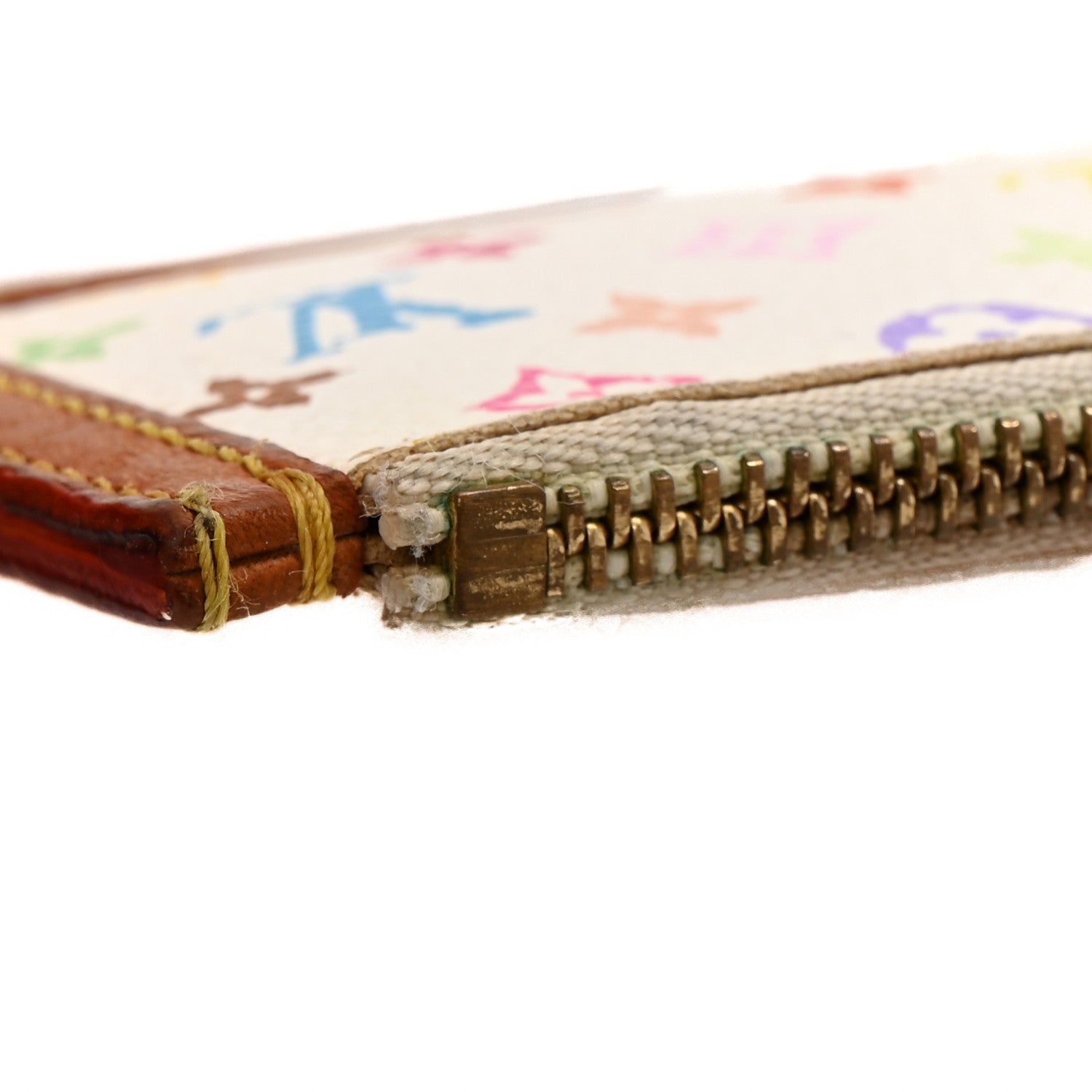 Monogram Multicolor Key Pouch White