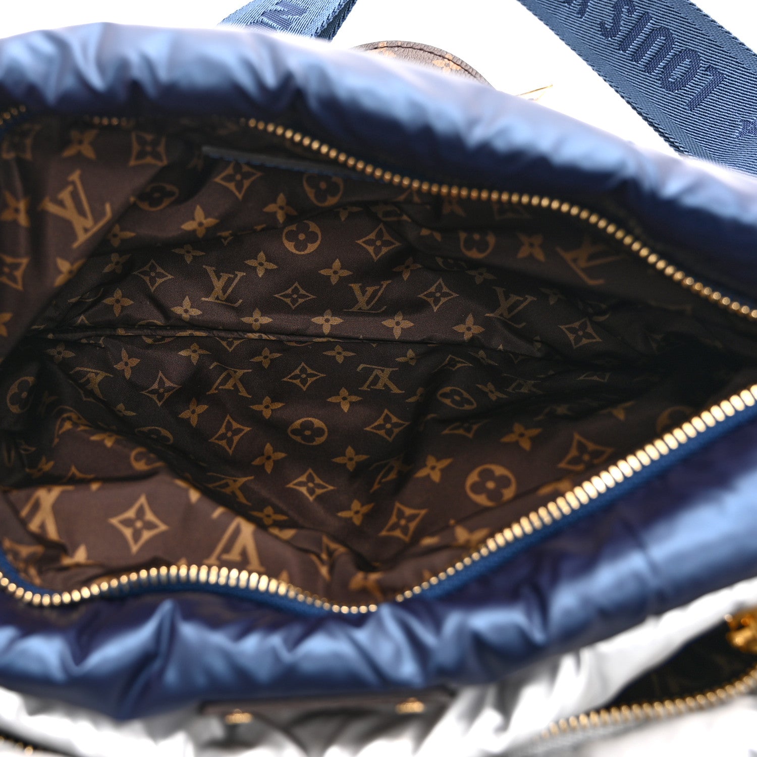 Econyl Monogram Pillow Maxi Multi Pochette Accessories Navy Silver