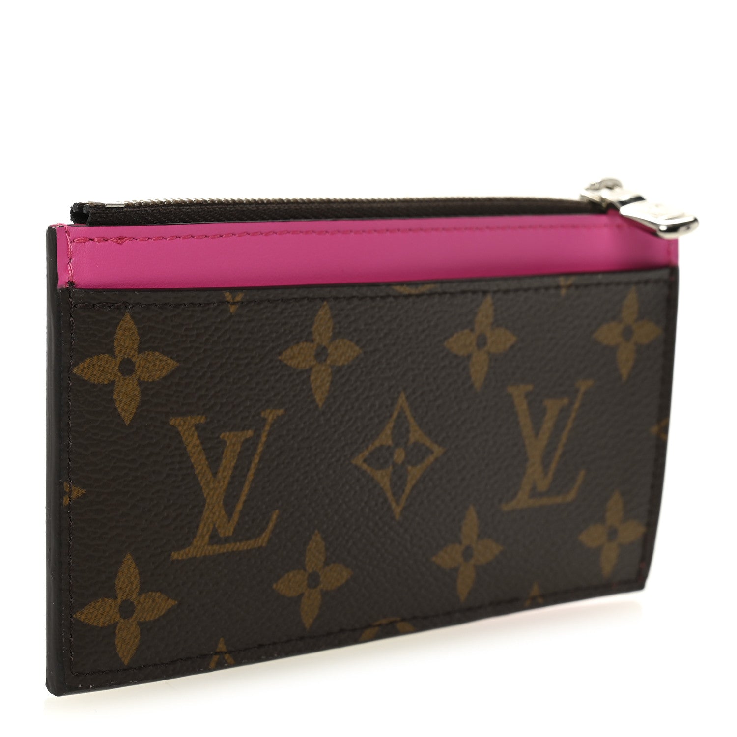 Monogram Calfskin Coin Card Holder Rose