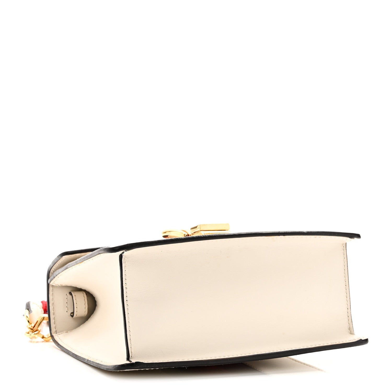 Calfskin Mini Sylvie Top Handle Bag White