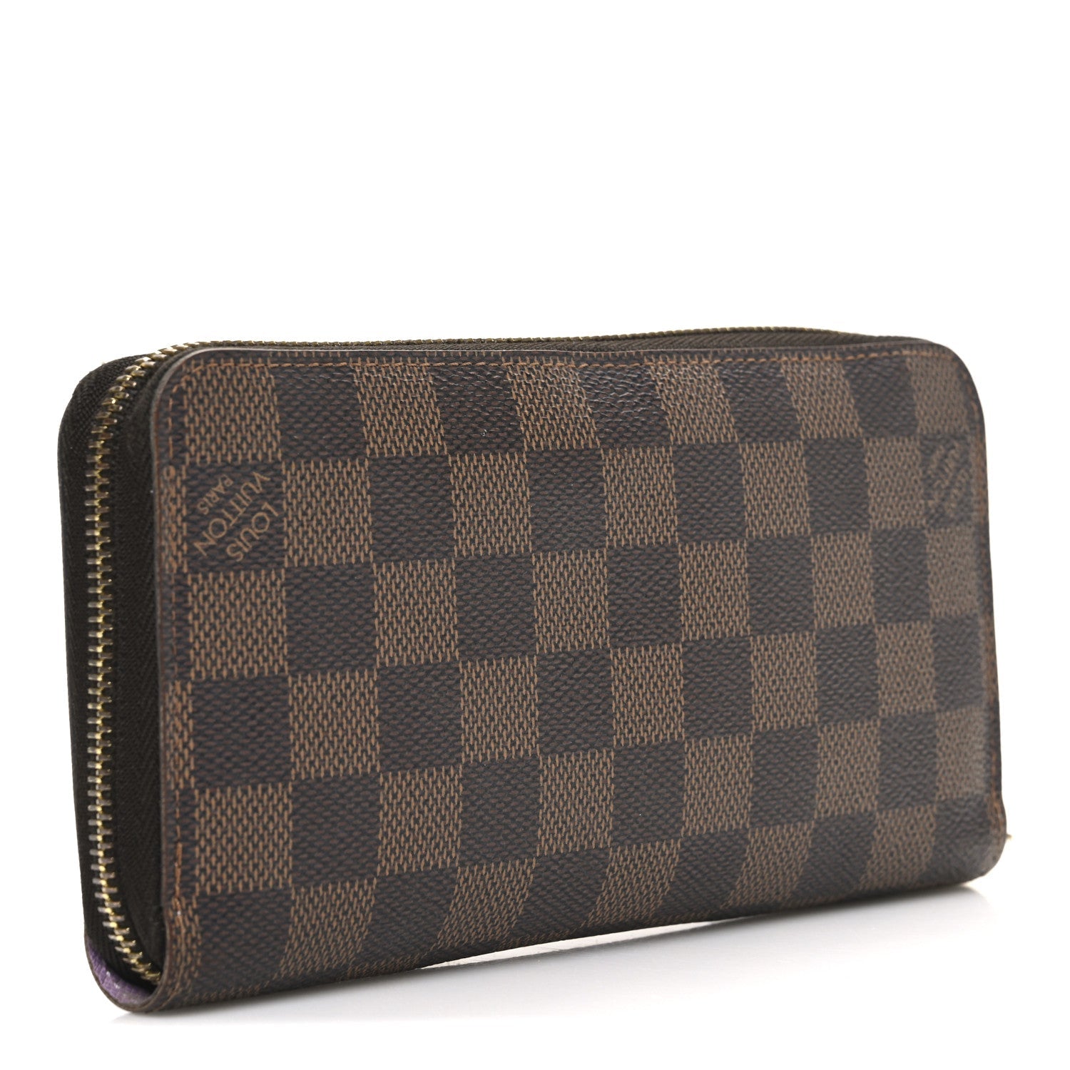 Damier Ebene Illustre Zippy Wallet Violet