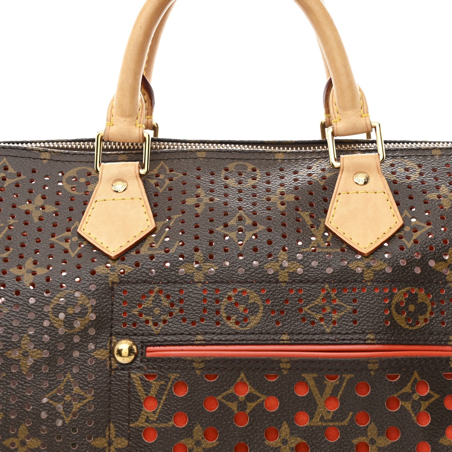 Monogram Perforated Speedy 30 Orange