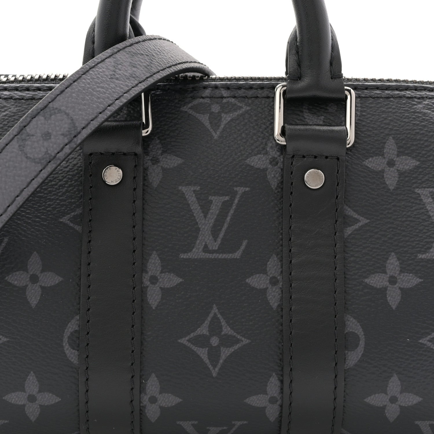 Reverse Monogram Eclipse Keepall XS Black