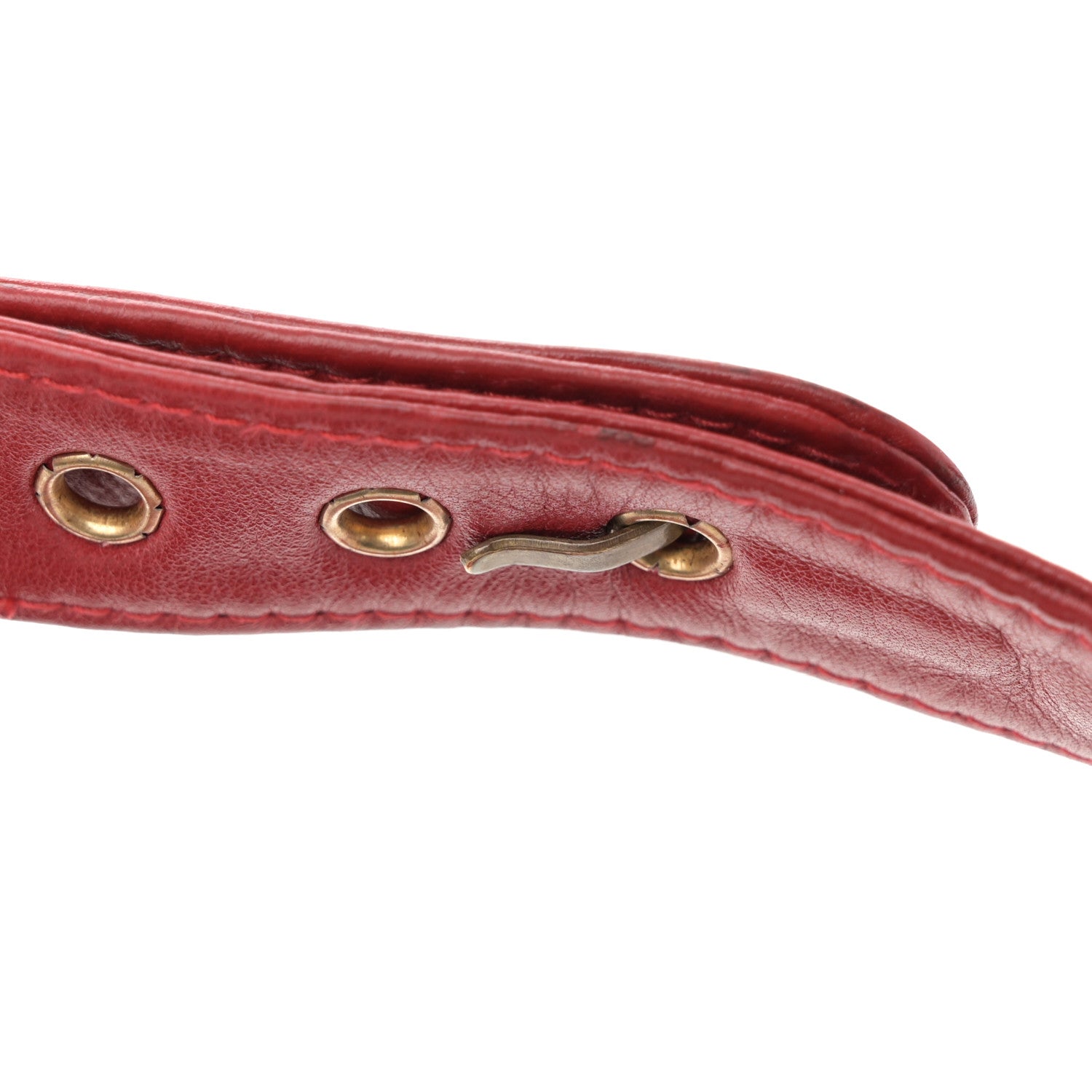 Lambskin Quilted Waist Chain Belt Flap Bag Red