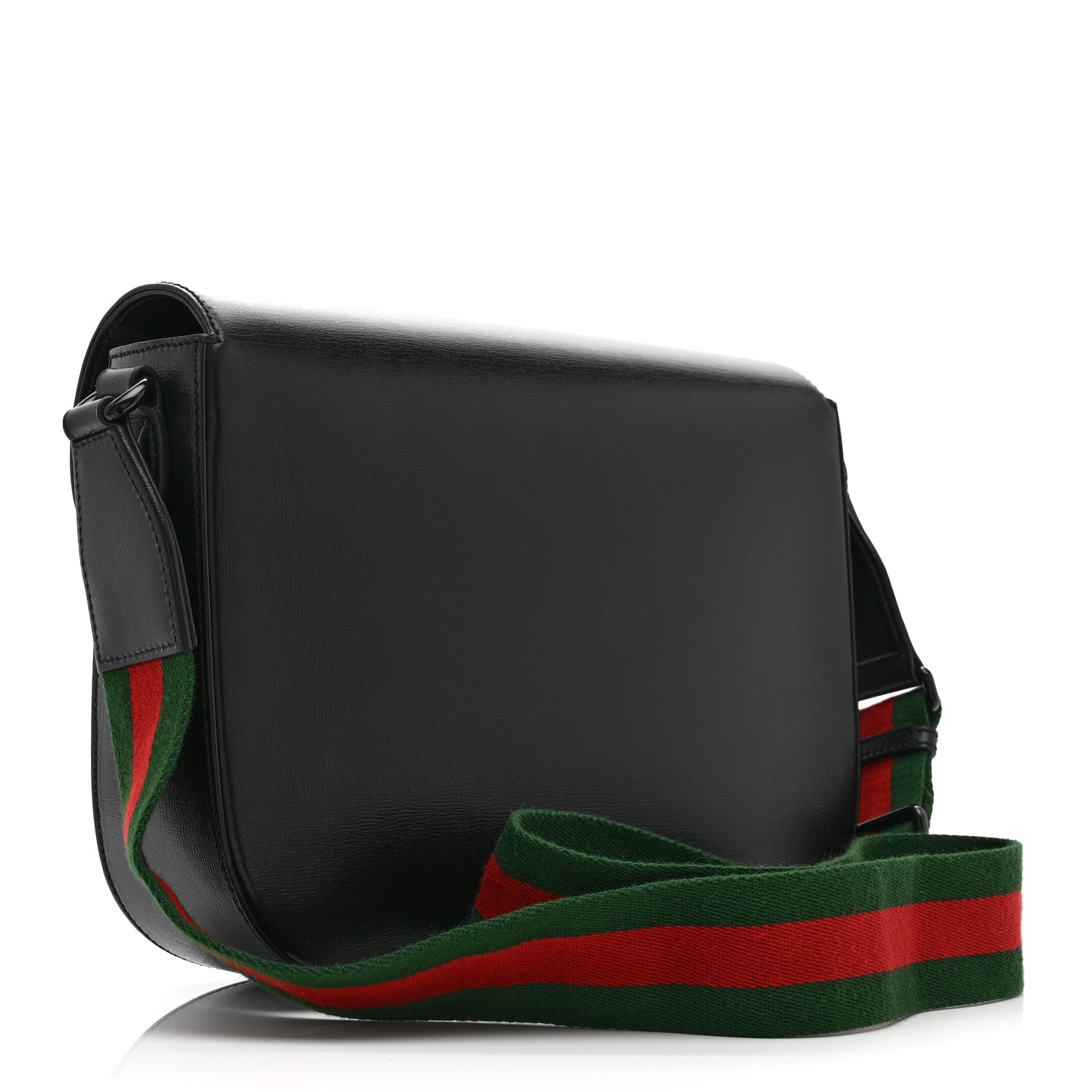 Azalea Calfskin Web Monochrome Horsebit 1955 Shoulder Bag Black