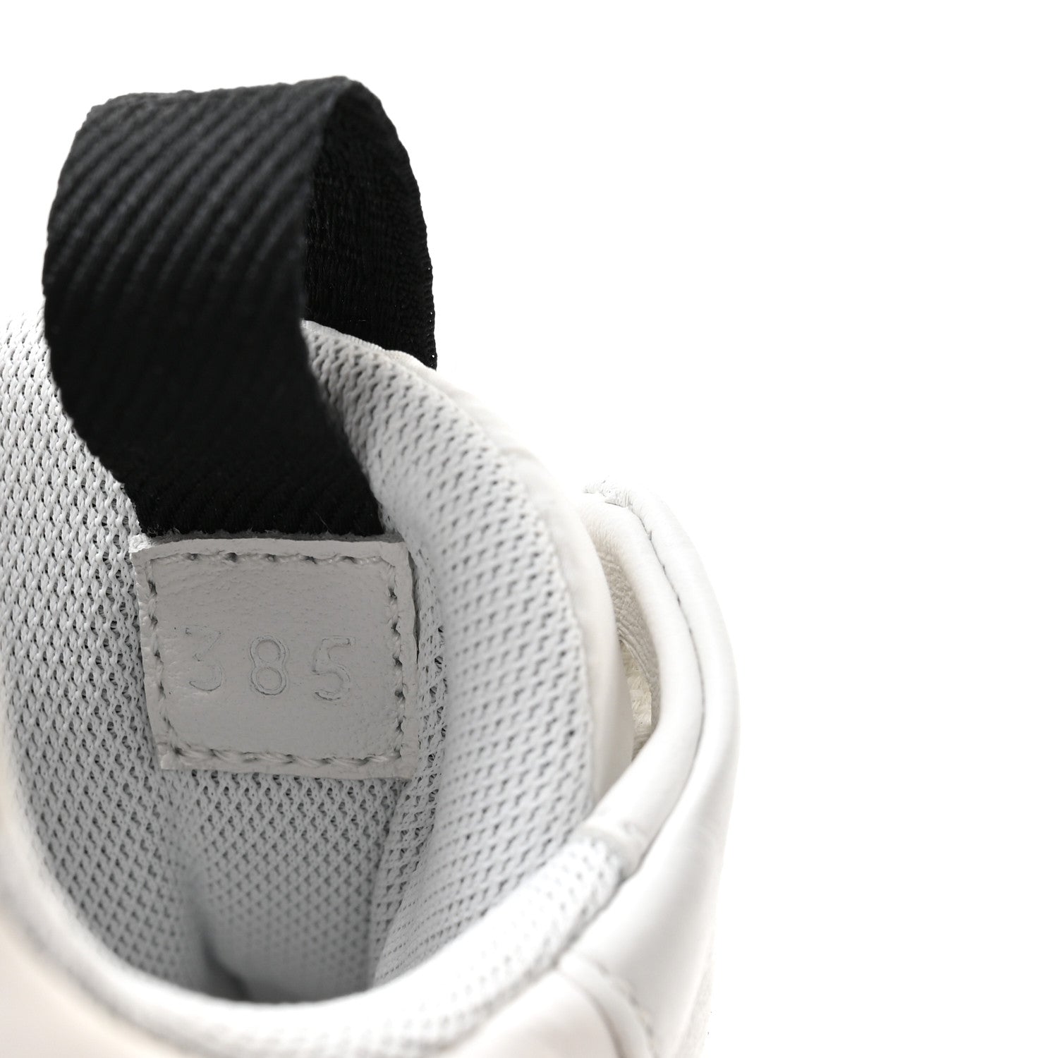 Parachute Fabric Calfskin Impulse Sneakers 38.5 White