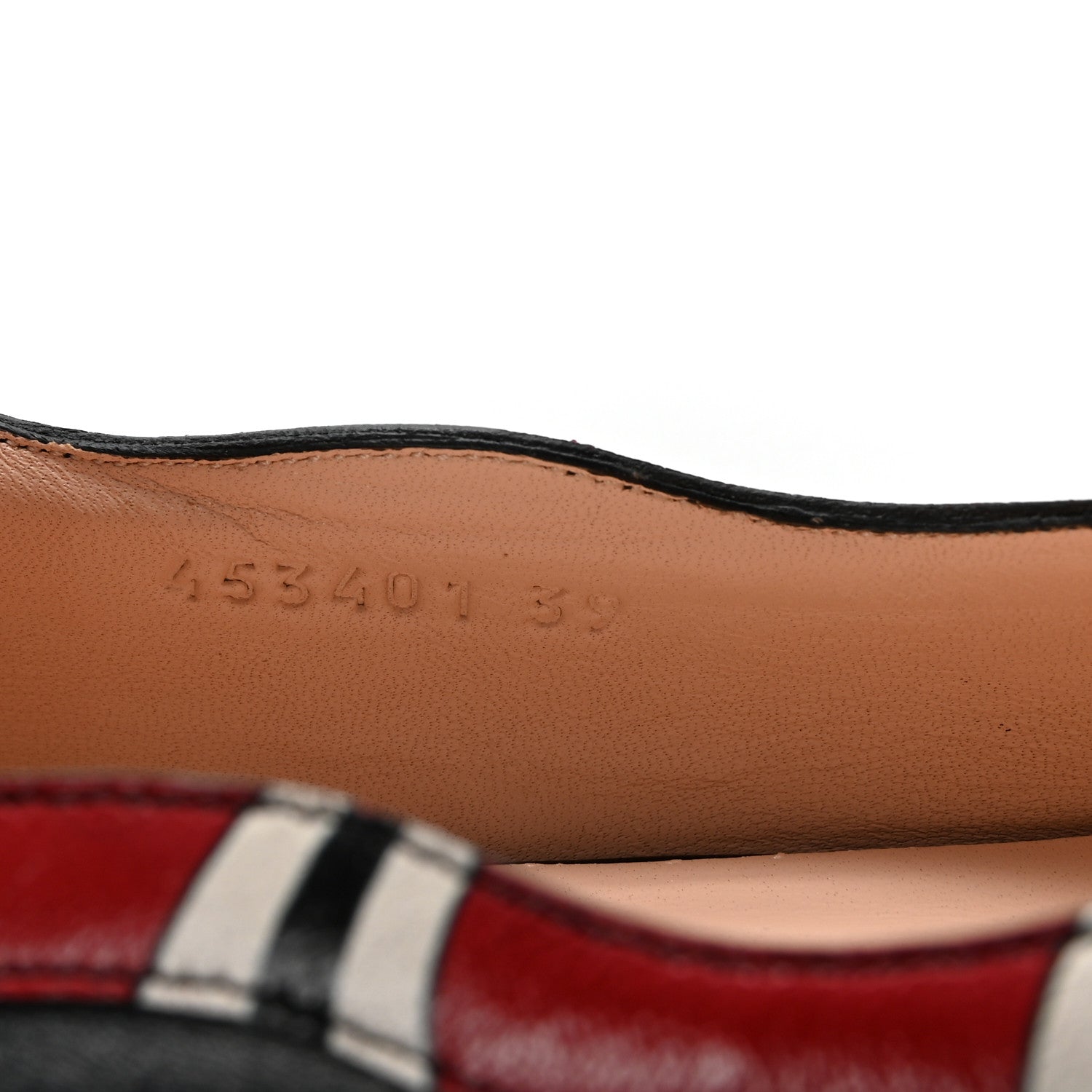 Malaga Kid Snake Ballet Flats 39 Black Hibiscus Red