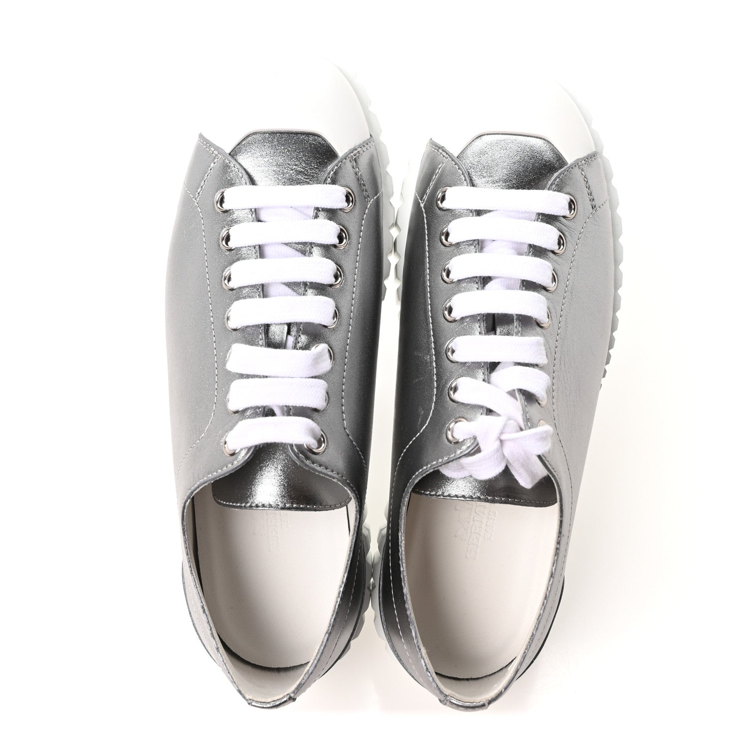 Metallic Calfskin Cross Sneakers 36.5