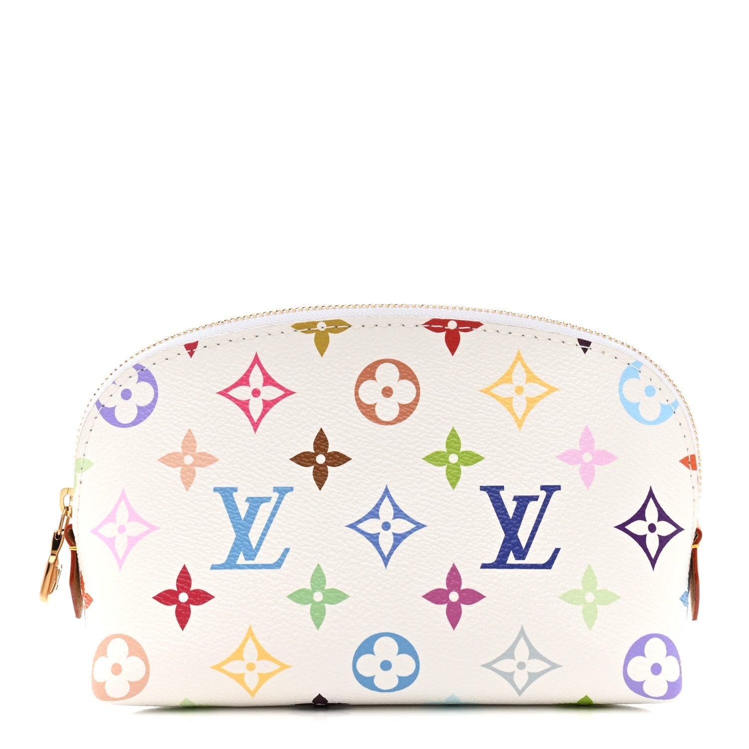 LV x TM Monogram Multicolor Cosmetic Pouch PM White