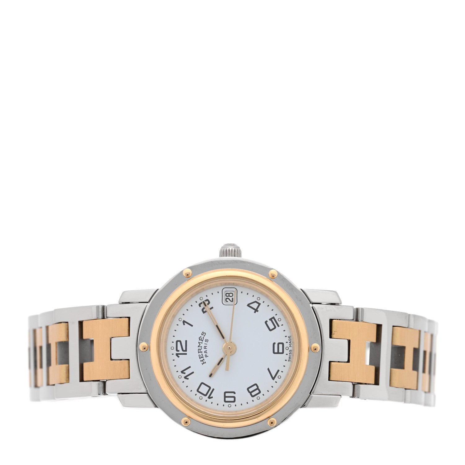 Stainless Steel 24mm Clipper Quartz Watch Gold