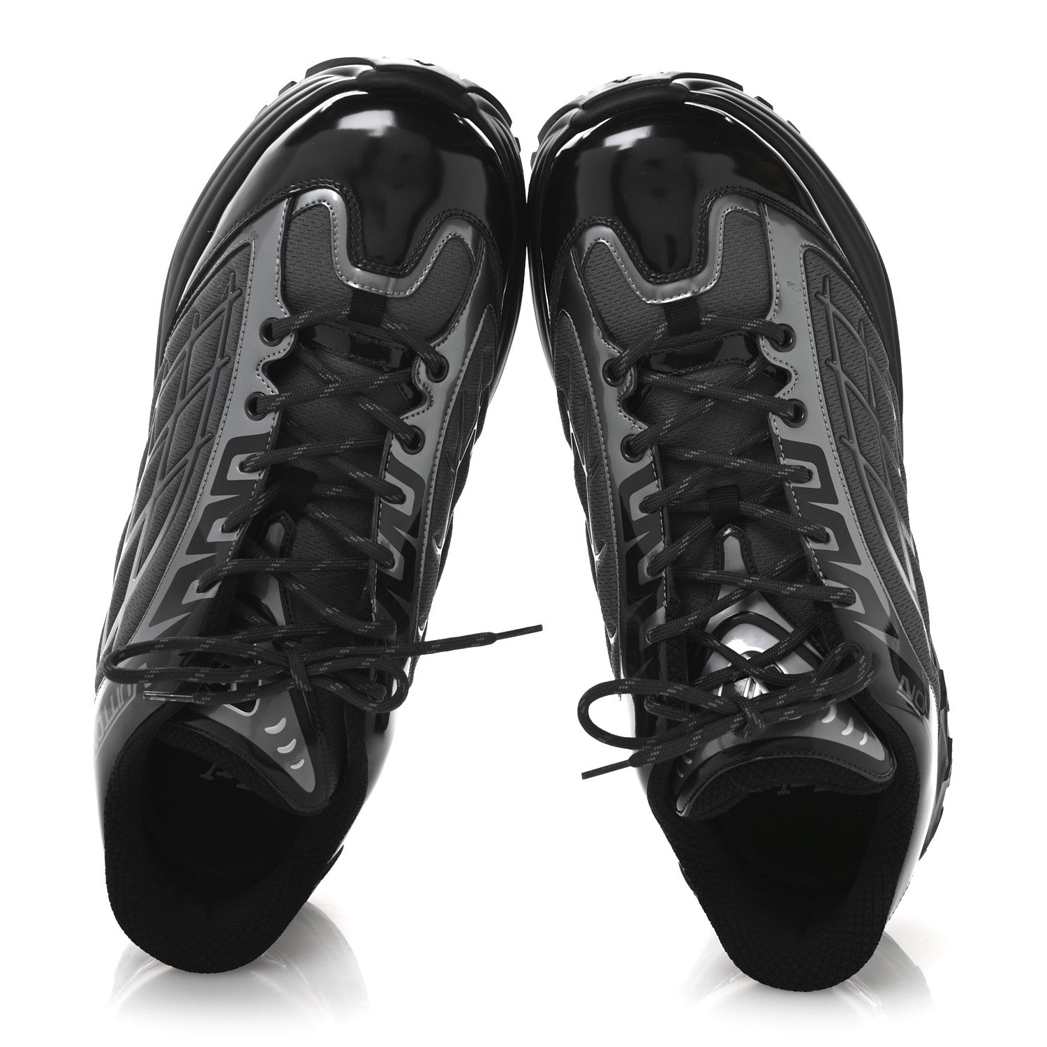 Monogram Discovery Lace Up Sneakers 9.5 Black Silver
