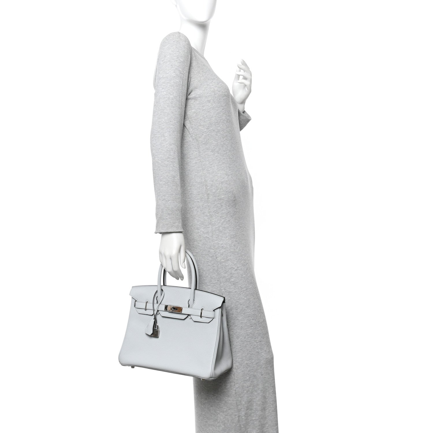 Taurillon Clemence Birkin 30 Bleu Pale