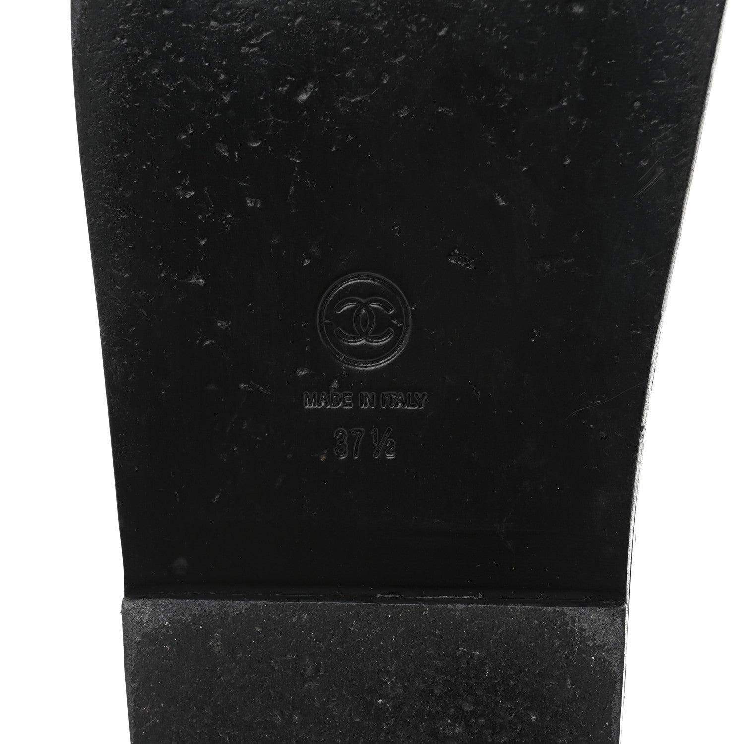 Grained Calfskin Velcro Dad Sandals 37.5 Black