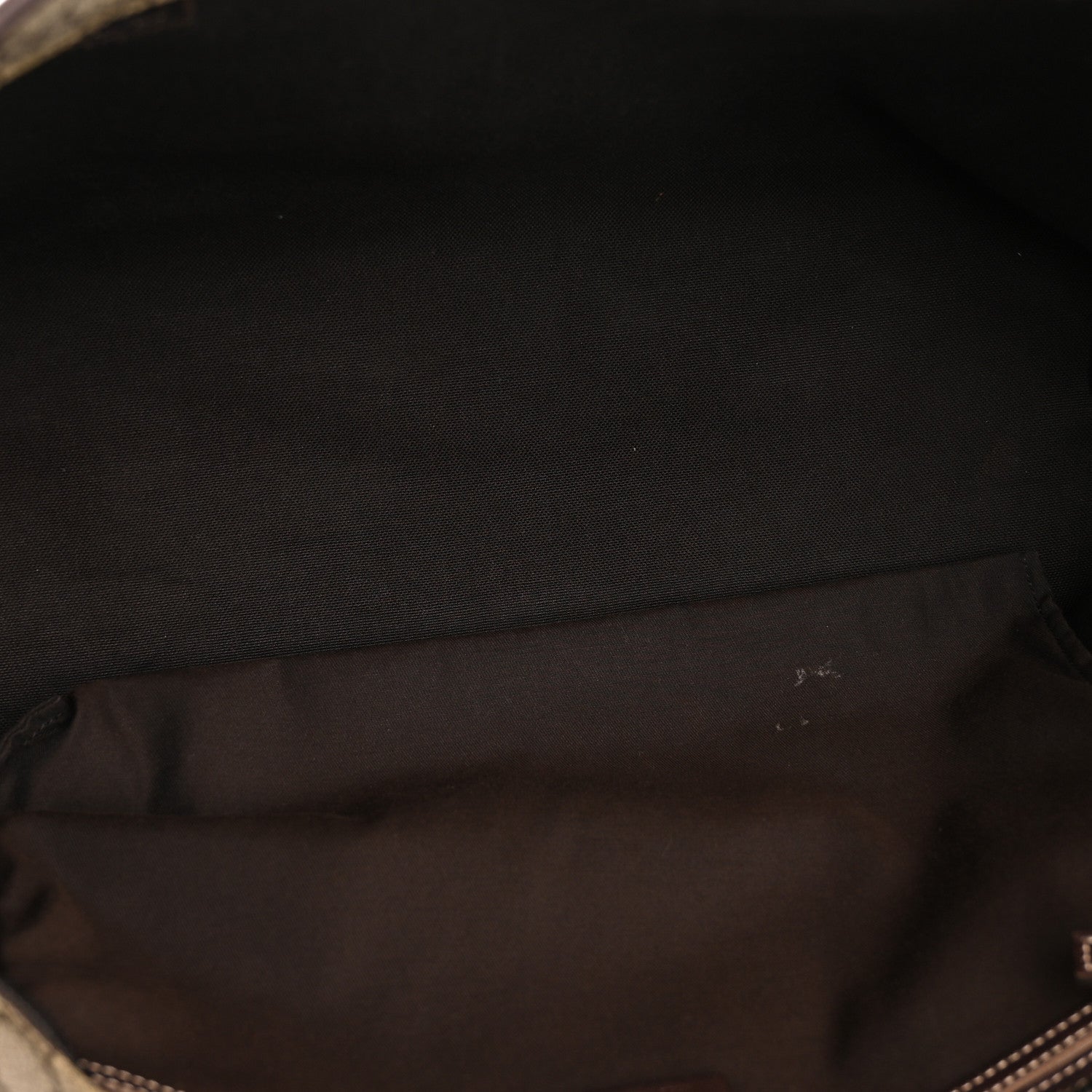 GG Supreme Monogram Medium Zippered Shopping Tote Dark Brown