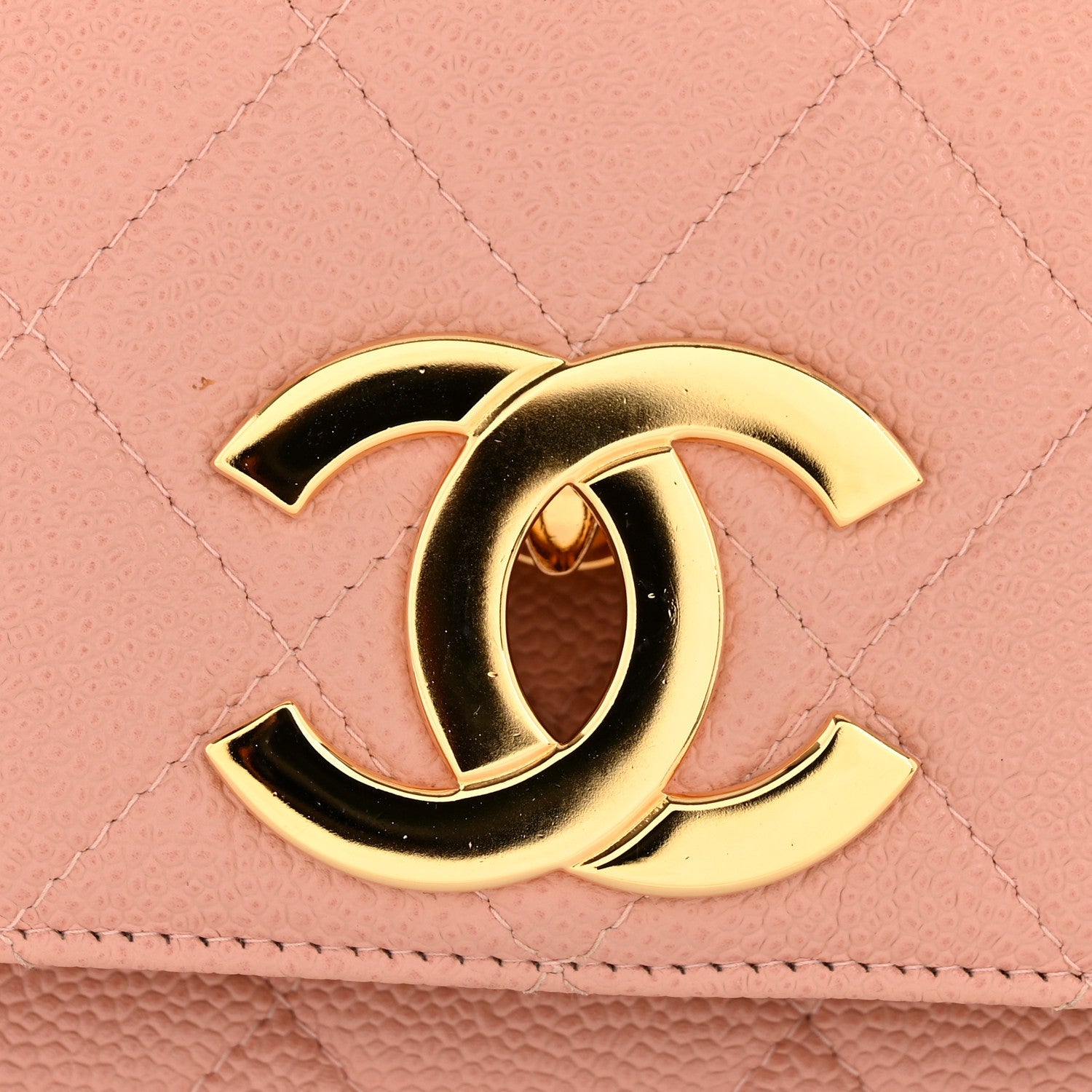 Caviar Quilted XL Jumbo Single Flap Light Pink