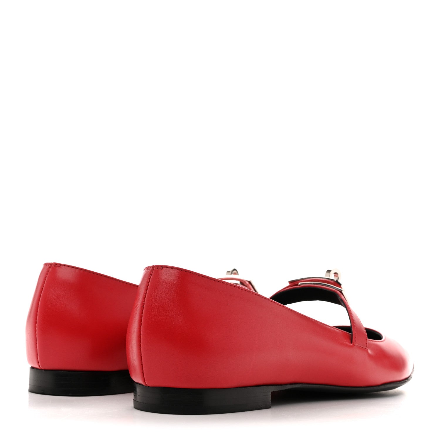 Calfskin Kelly Ballet Flats 36.5 Rouge Vif