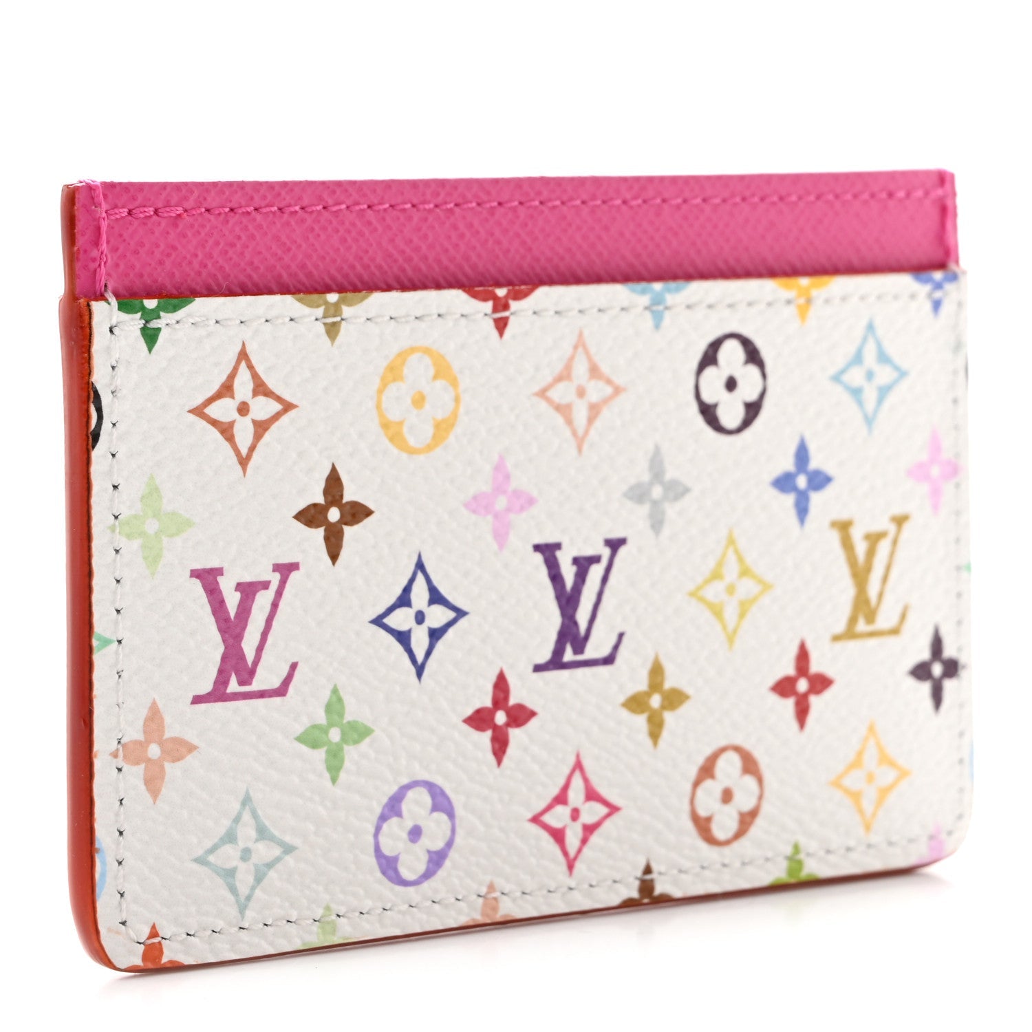 LV X TM Monogram Multicolor Card Holder Kawaii Pink
