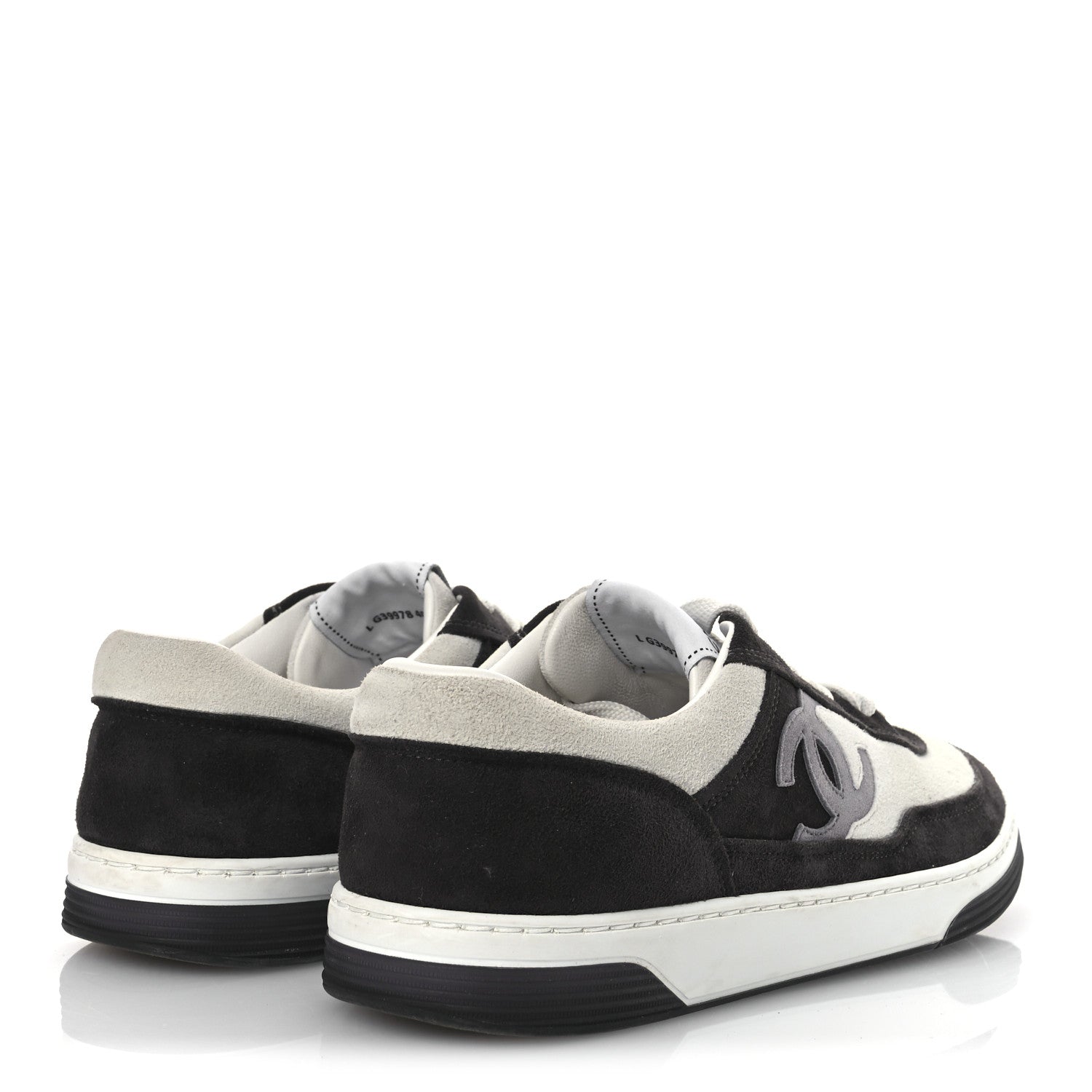 Suede Kidskin Womens CC Sneakers 40.5 Black White