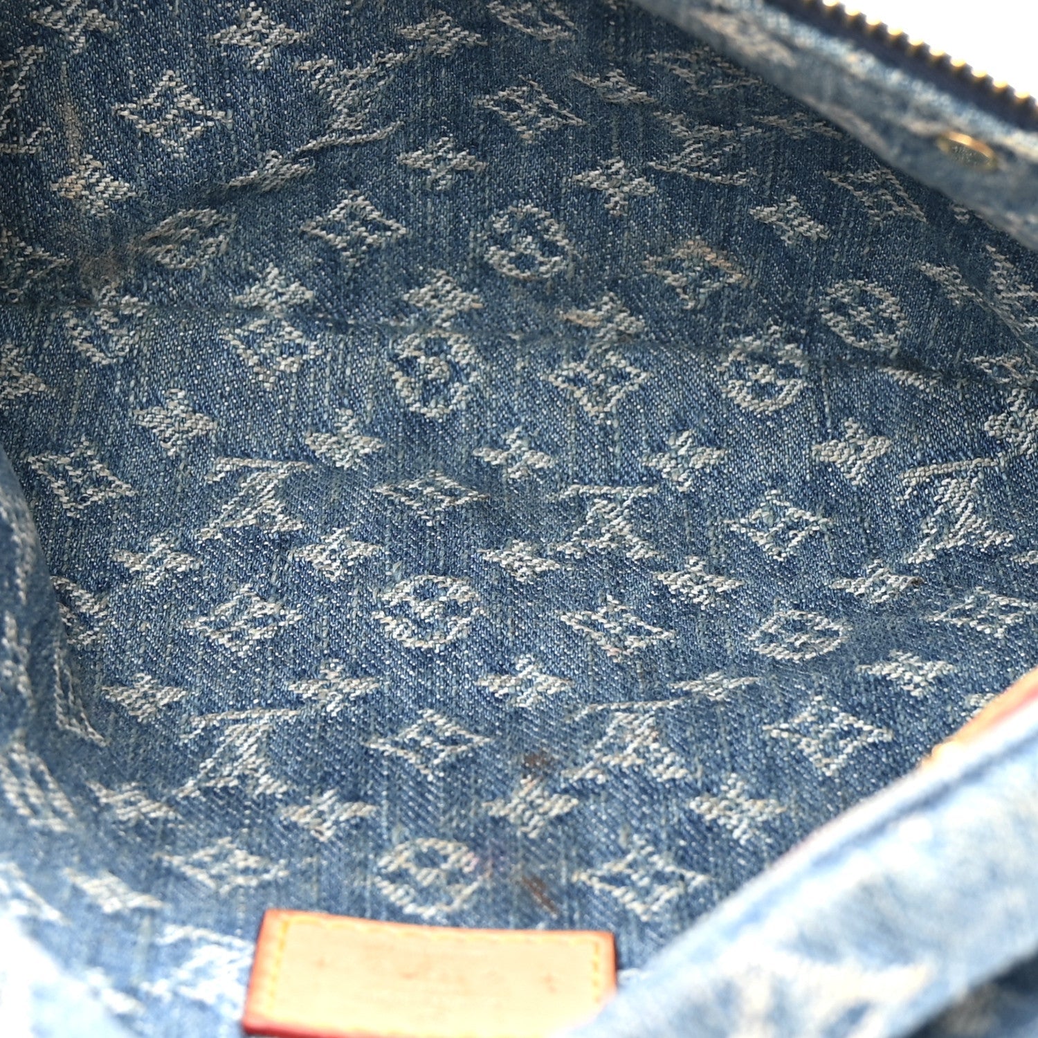Monogram Denim High Rise Bumbag Blue