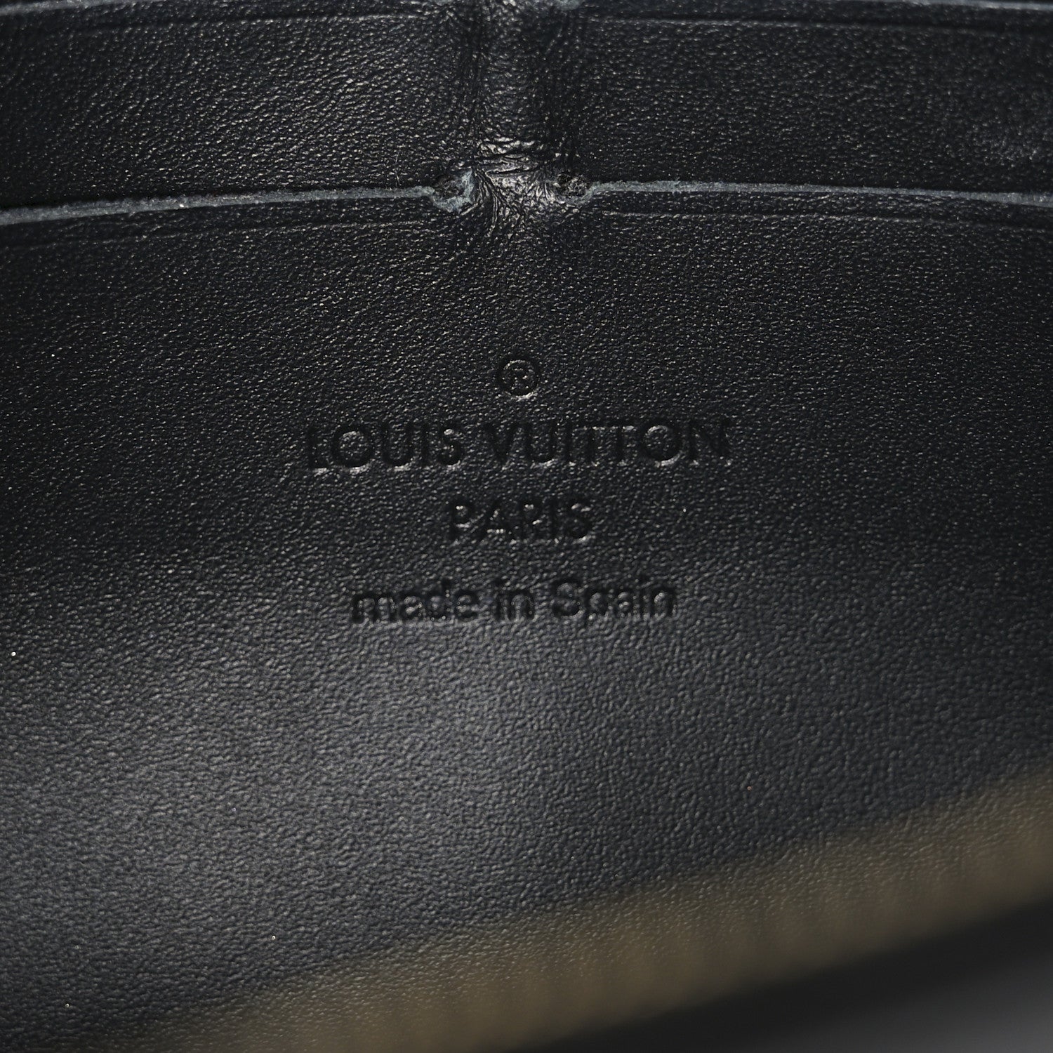 Patent Calfskin Monogram Cherrywood Chain Wallet Black