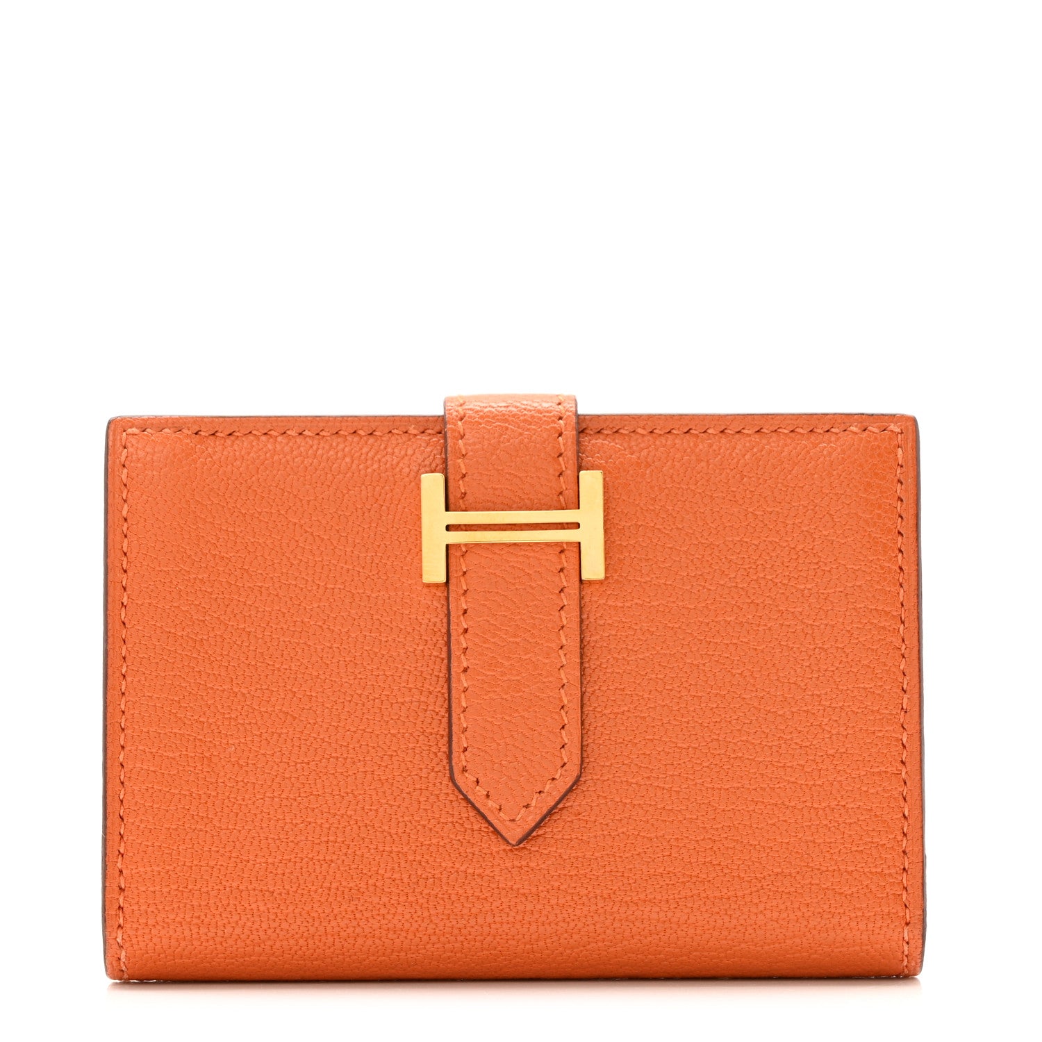 Chevre Mysore Bearn Card Holder Wallet Orange