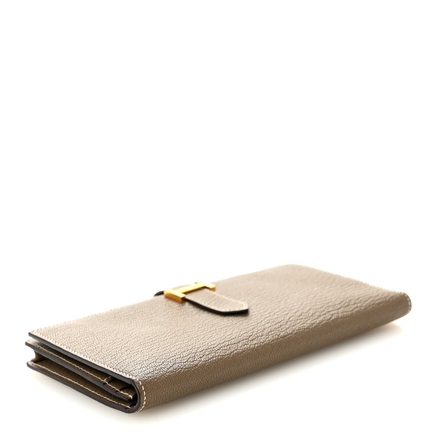 Chevre Mysore Bearn Gusset Wallet Etoupe