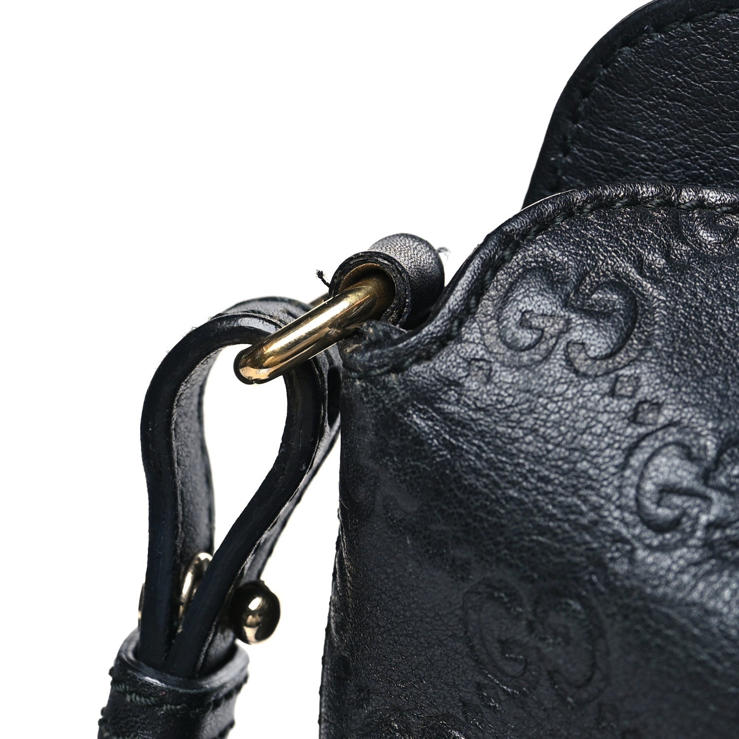 Guccissima Medium Bree Foldover Tote Black