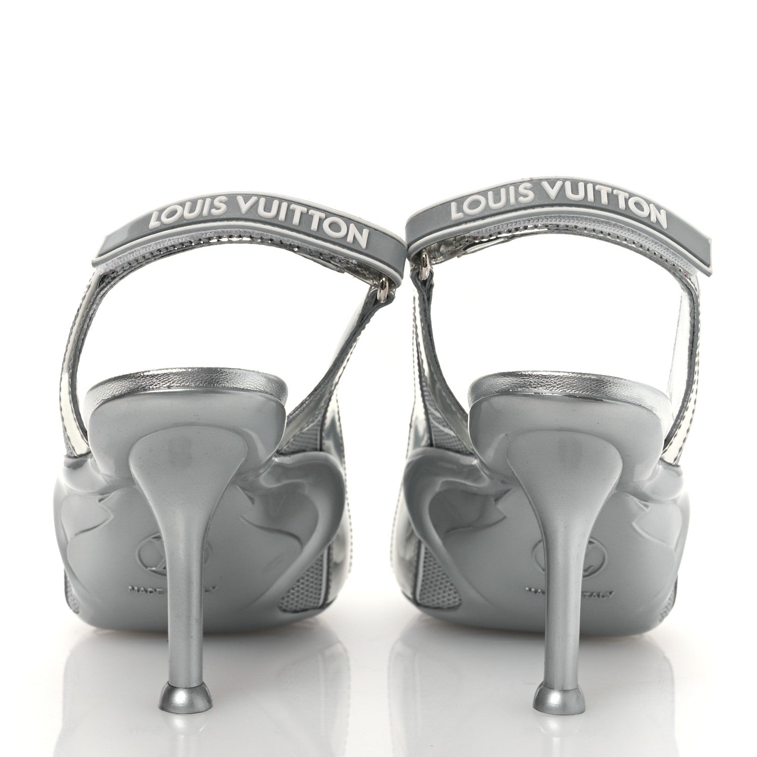 Metallic Lambskin Archlight Slingback Pumps 37 Argent