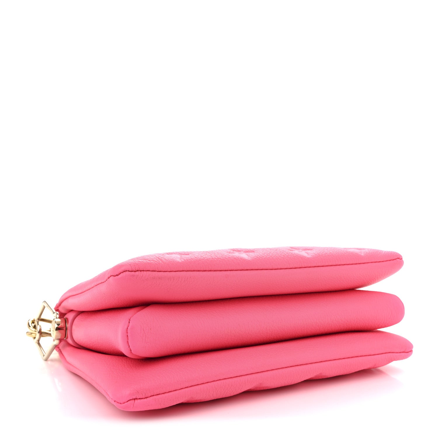 Calfskin Embossed Monogram Coussin BB Rose Fluo