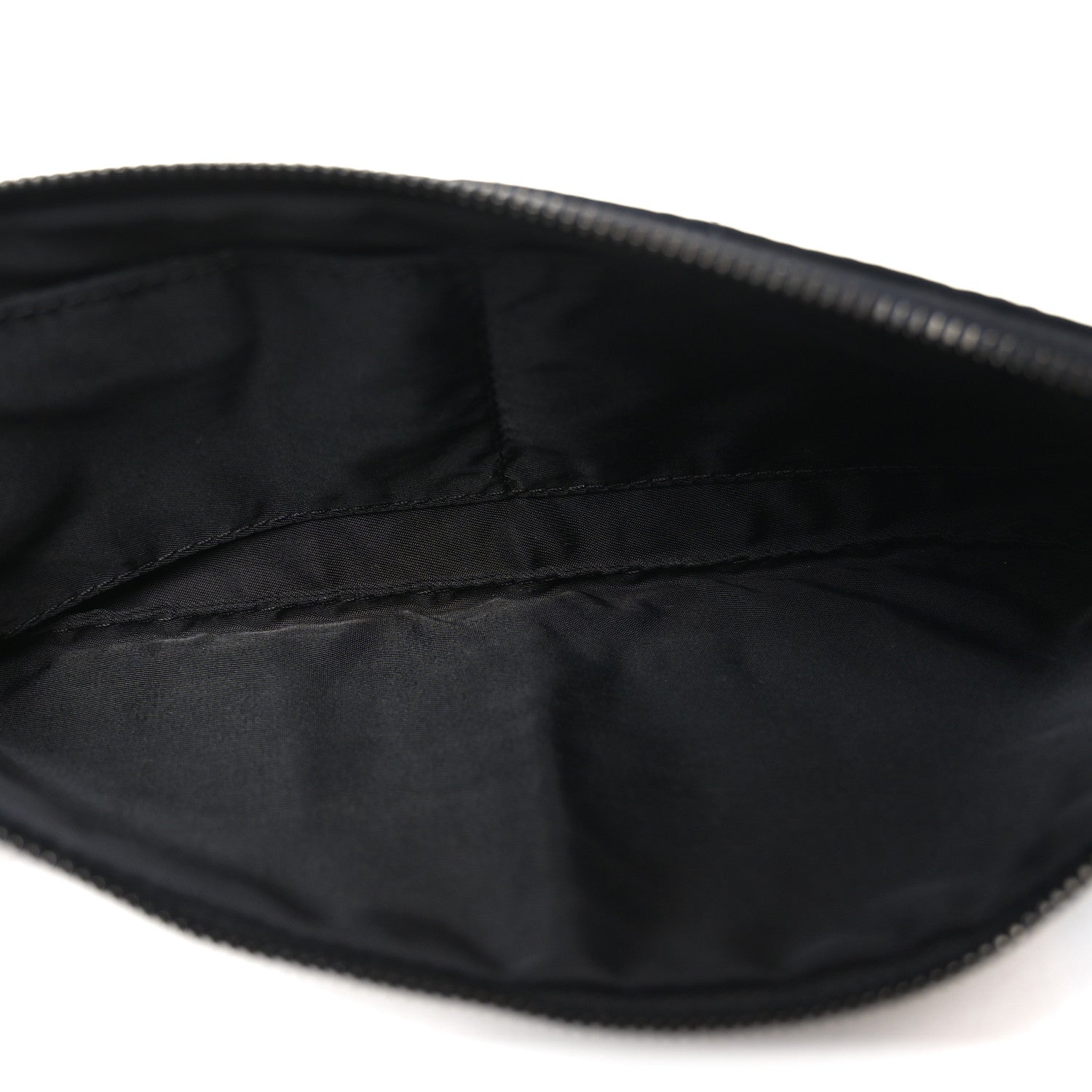 Nylon Travel Ligne Long Zip Wristlet Black