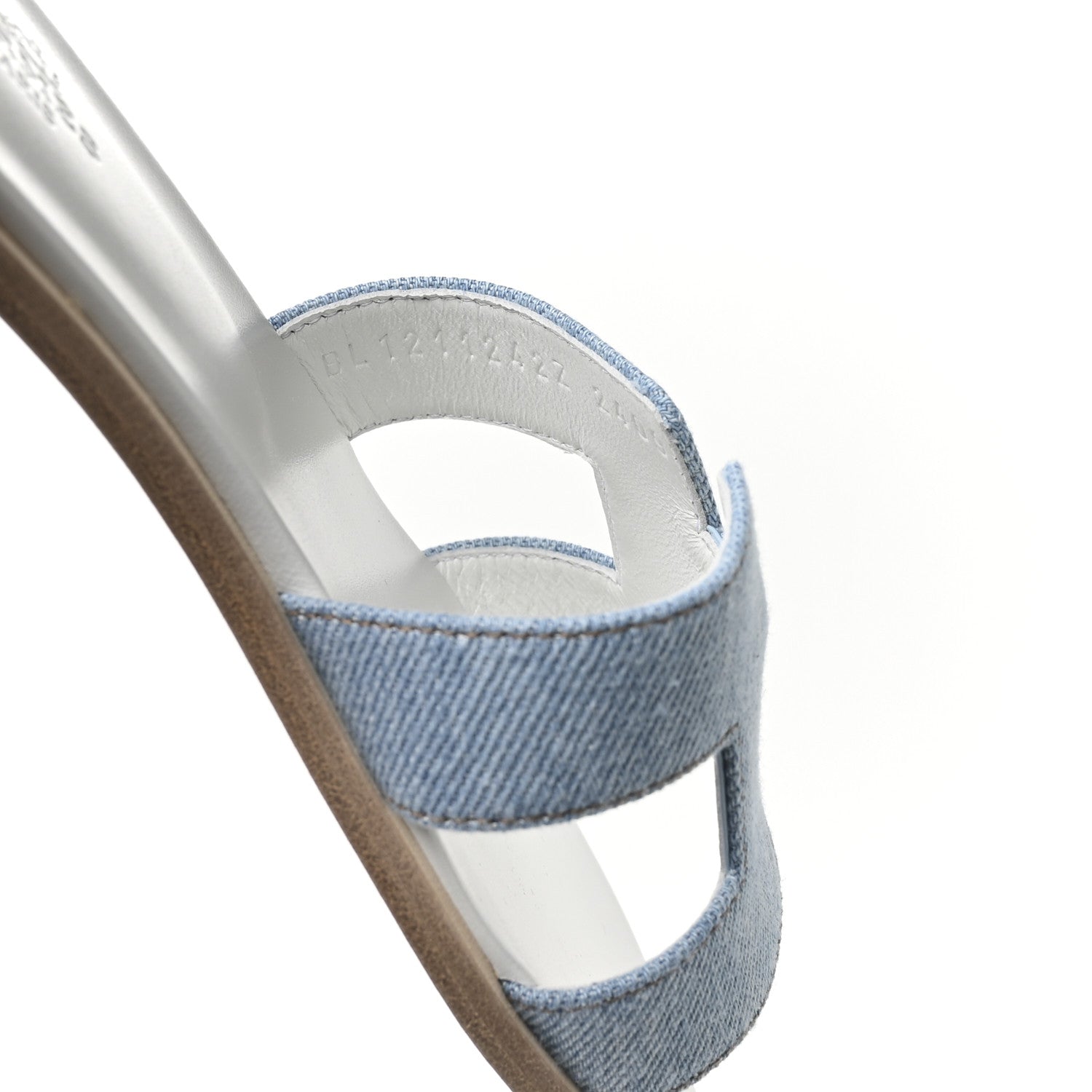 Denim Canvas Oran Sandals 37.5 Bleu Clair