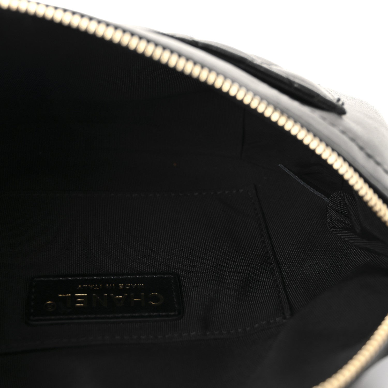 Lambskin Quilted Waist Bag Fanny Pack Black