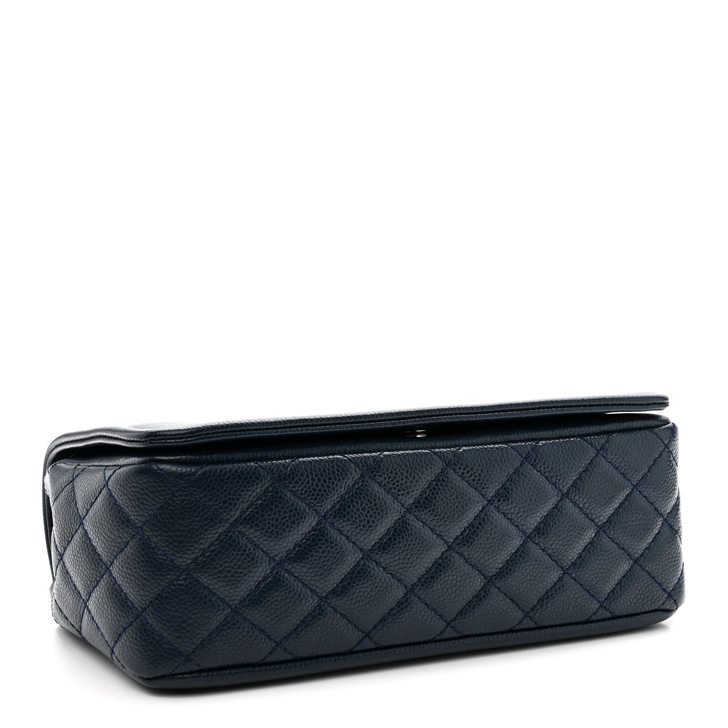Caviar Medium Timeless CC Flap Navy Blue