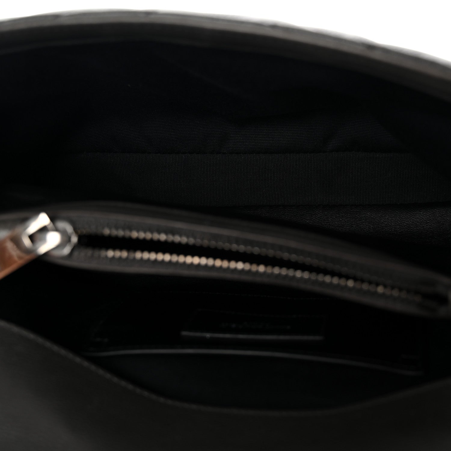 Sheepskin Matelasse Chevron Monogram Medium College Bag Asphalt