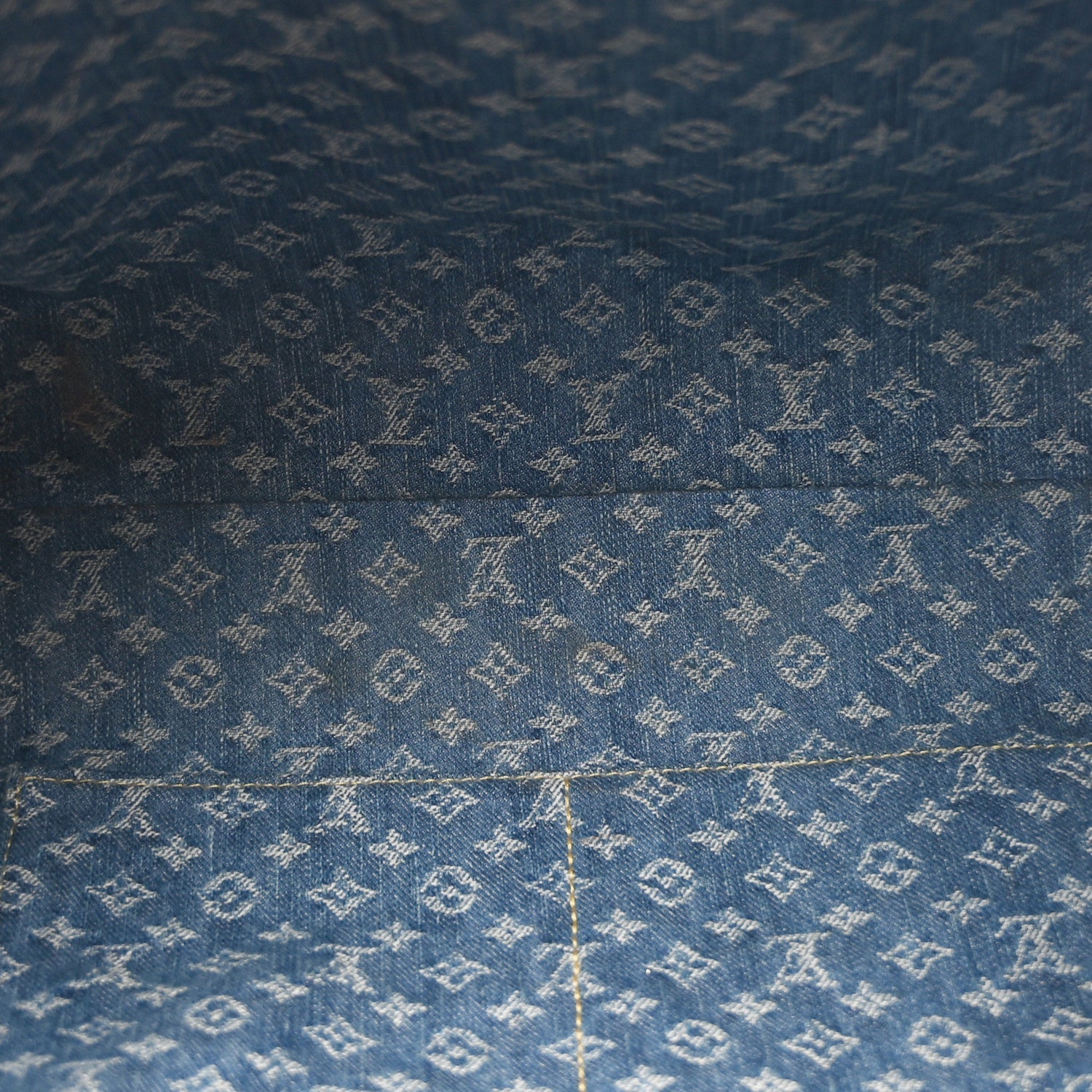 Monogram Denim CarryAll MM Blue