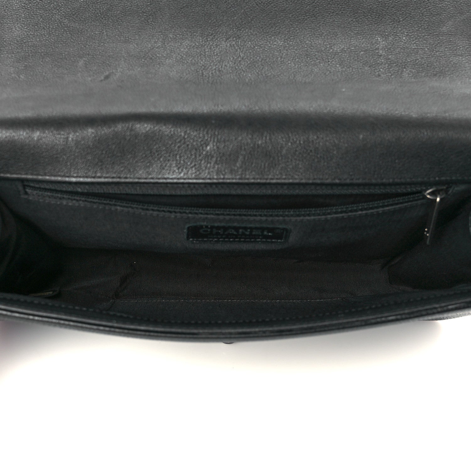 Grained Calfskin Quilted New Medium Boy Flap Black