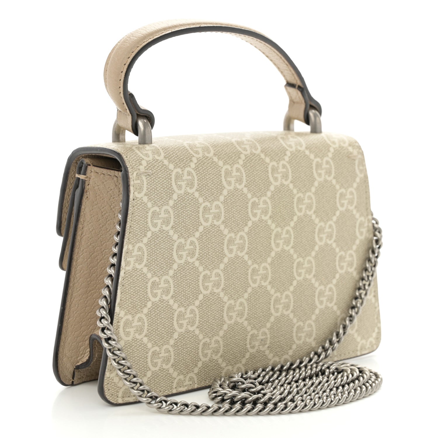 GG Supreme Monogram Mini Dionysus Top Handle Bag Beige Mystic White Oatmeal