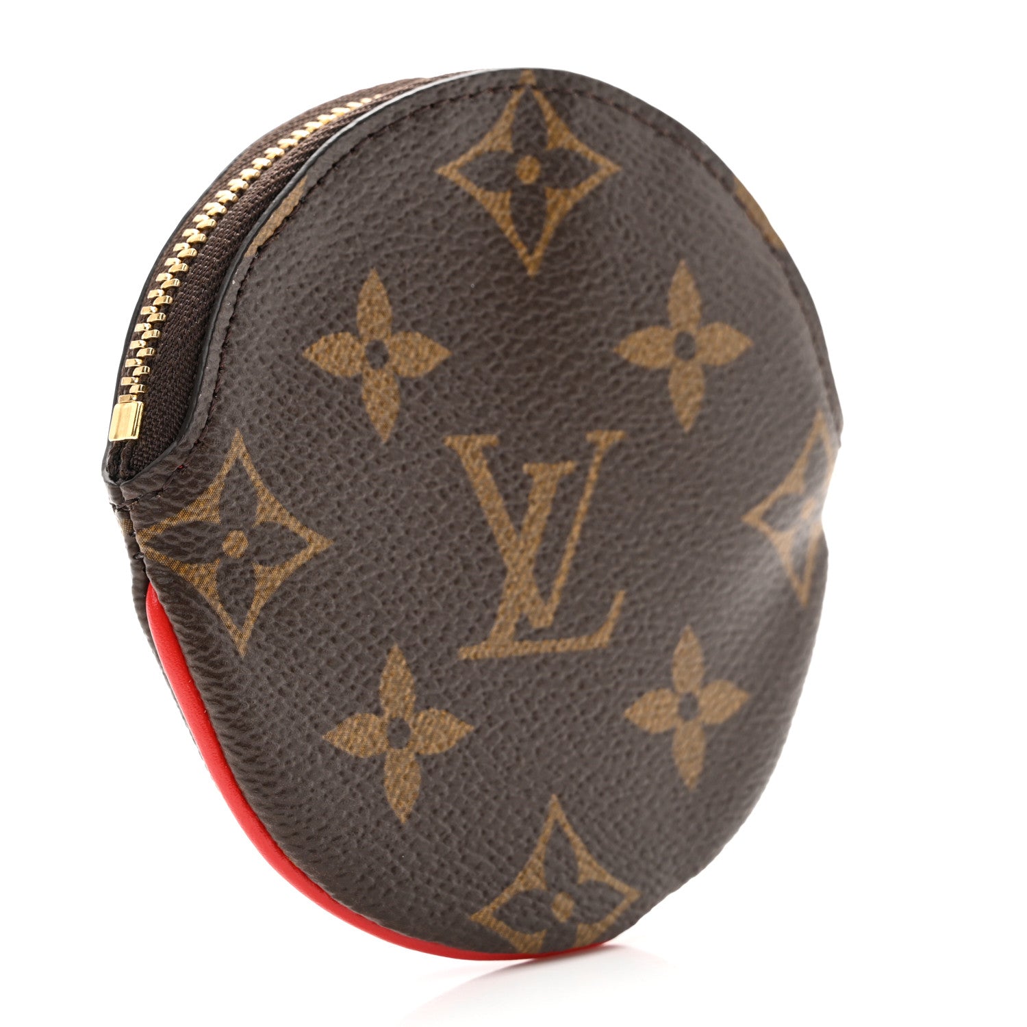 Monogram 2020 Christmas Animation Bumper Cars Round Coin Purse Coquelicot