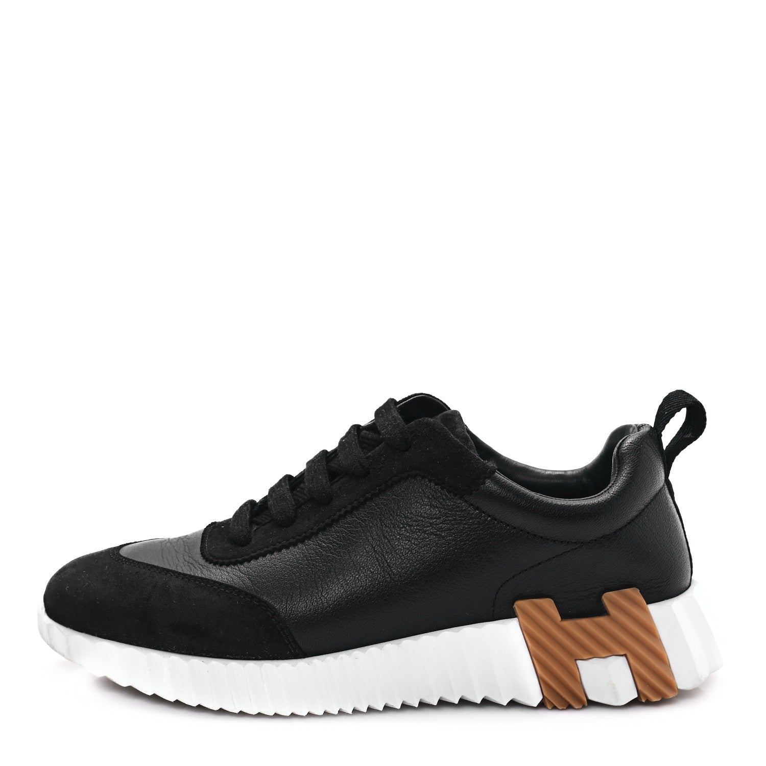 Goatskin Suede Goatskin Bouncing Sneakers 37.5 Black