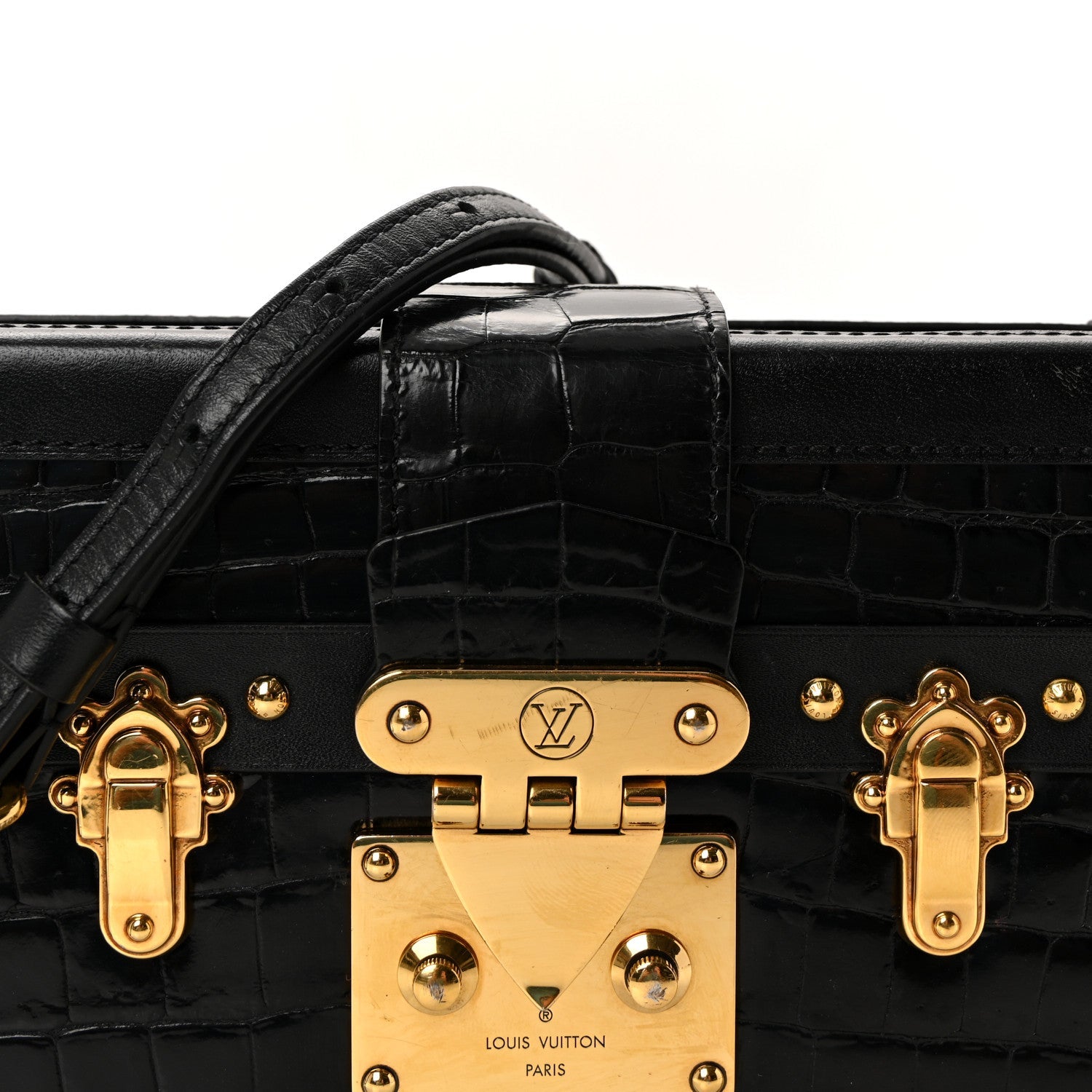 Crocodile Petite Malle Black