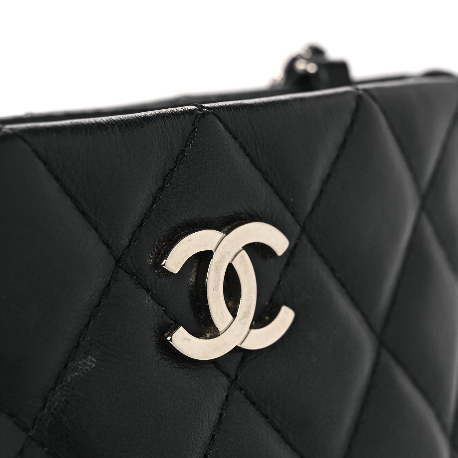 Calfskin Quilted Crossbody Bag Black