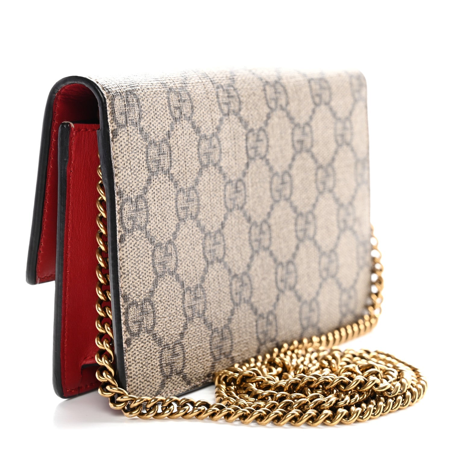 GG Supreme Monogram Mini Cherry Chain Bag