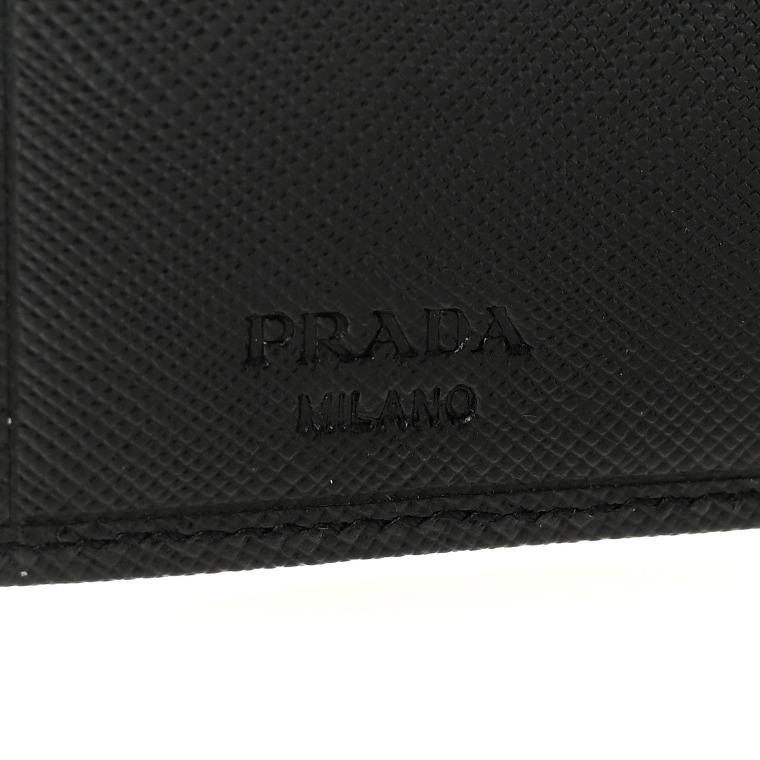 Saffiano Metal Compact Wallet Black