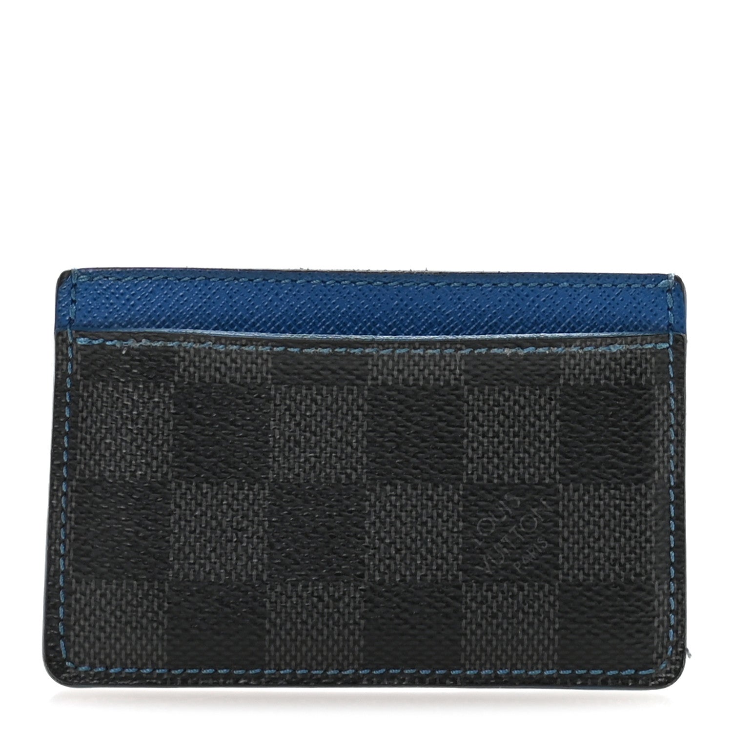 Damier Graphite Card Holder Blue